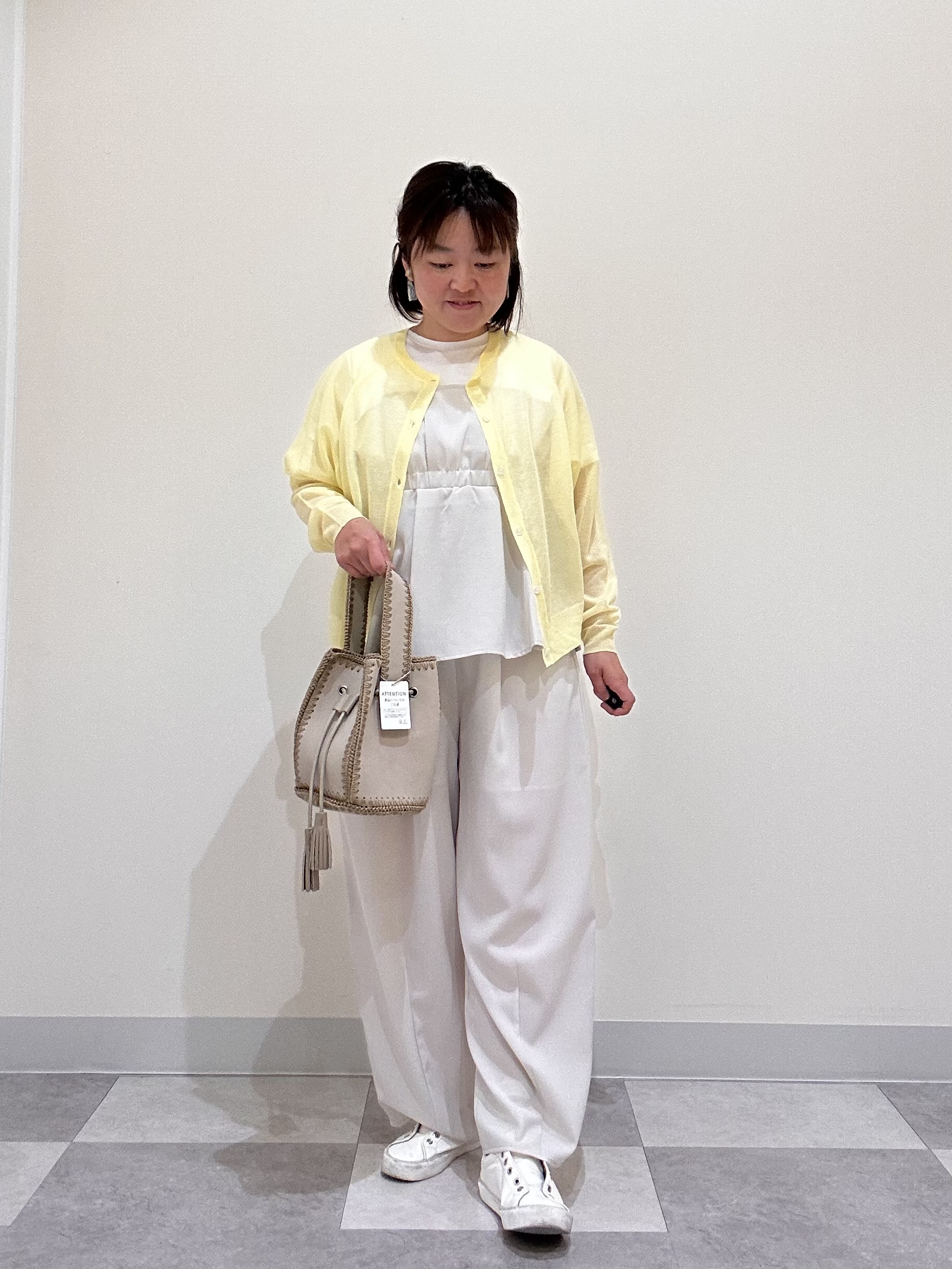 Aiさんの「Dessin｜【セットアップ可/UVカット/洗える】ビスチェドッキングTシャツ」を使ったコーディネート