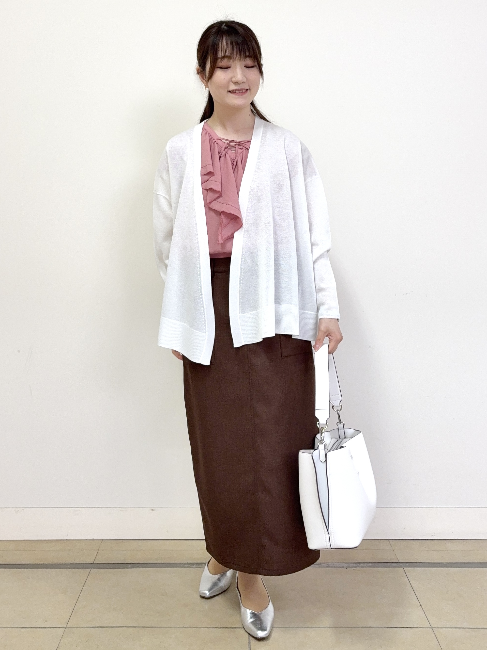 mikiさんの「Reflect｜【冷房対策に◎】すっきり見え着流しカーディガン」を使ったコーディネート
