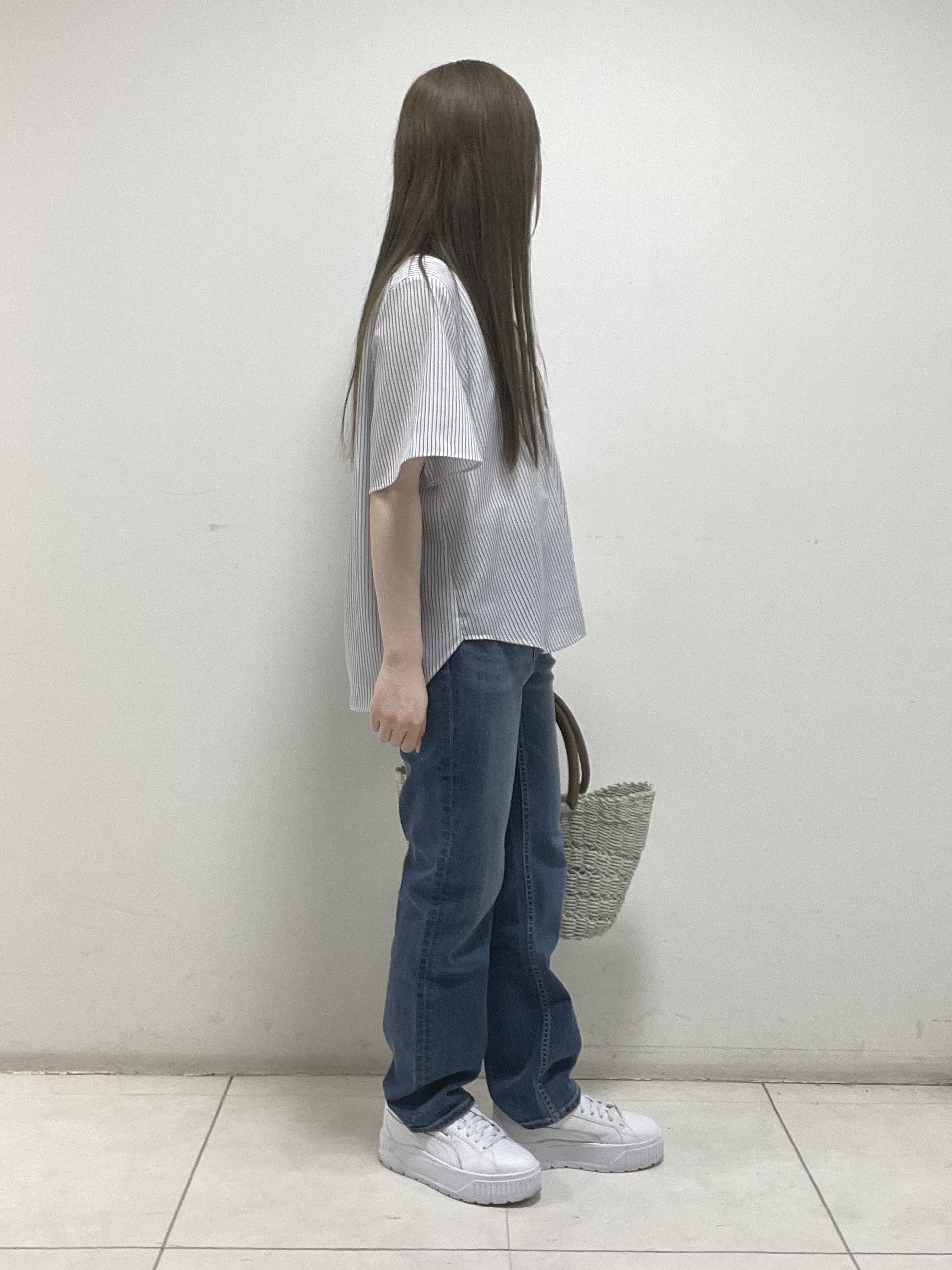 mさんの「INDIVI｜【接触冷感/洗える】シアーシャンブレーピンタックブラウス」を使ったコーディネート