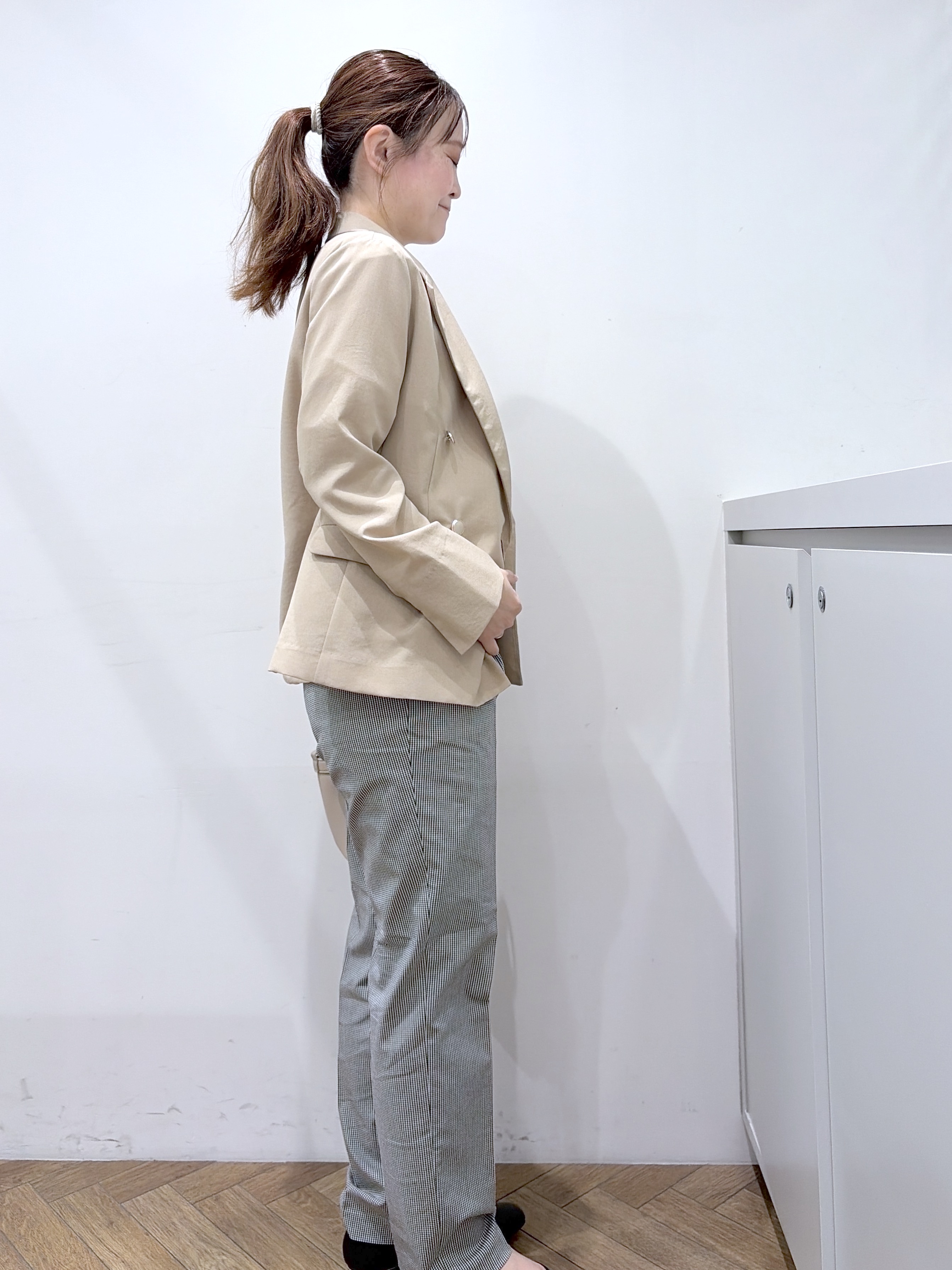 Junさんの「index｜【UVケア】6分袖タックスリーブニット《洗濯機OK／XS～LL／9col》」を使ったコーディネート
