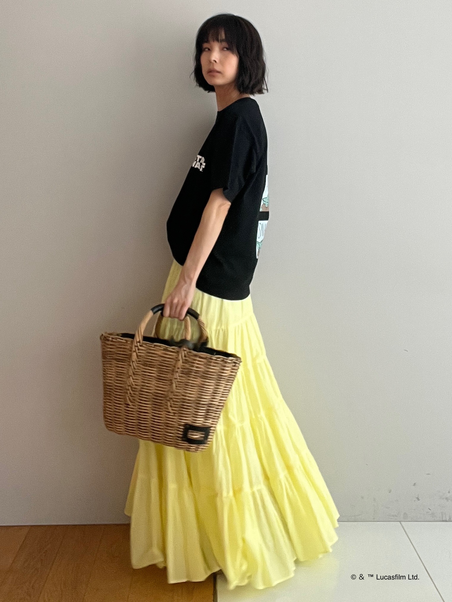 misaさんの「DRESSTERIOR｜【接触冷感】STAR WARS カートゥーンTシャツ」を使ったコーディネート