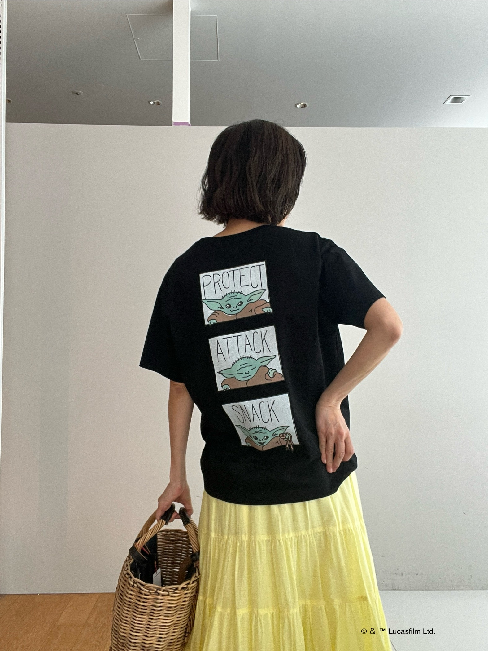 misaさんの「DRESSTERIOR｜【接触冷感】STAR WARS カートゥーンTシャツ」を使ったコーディネート