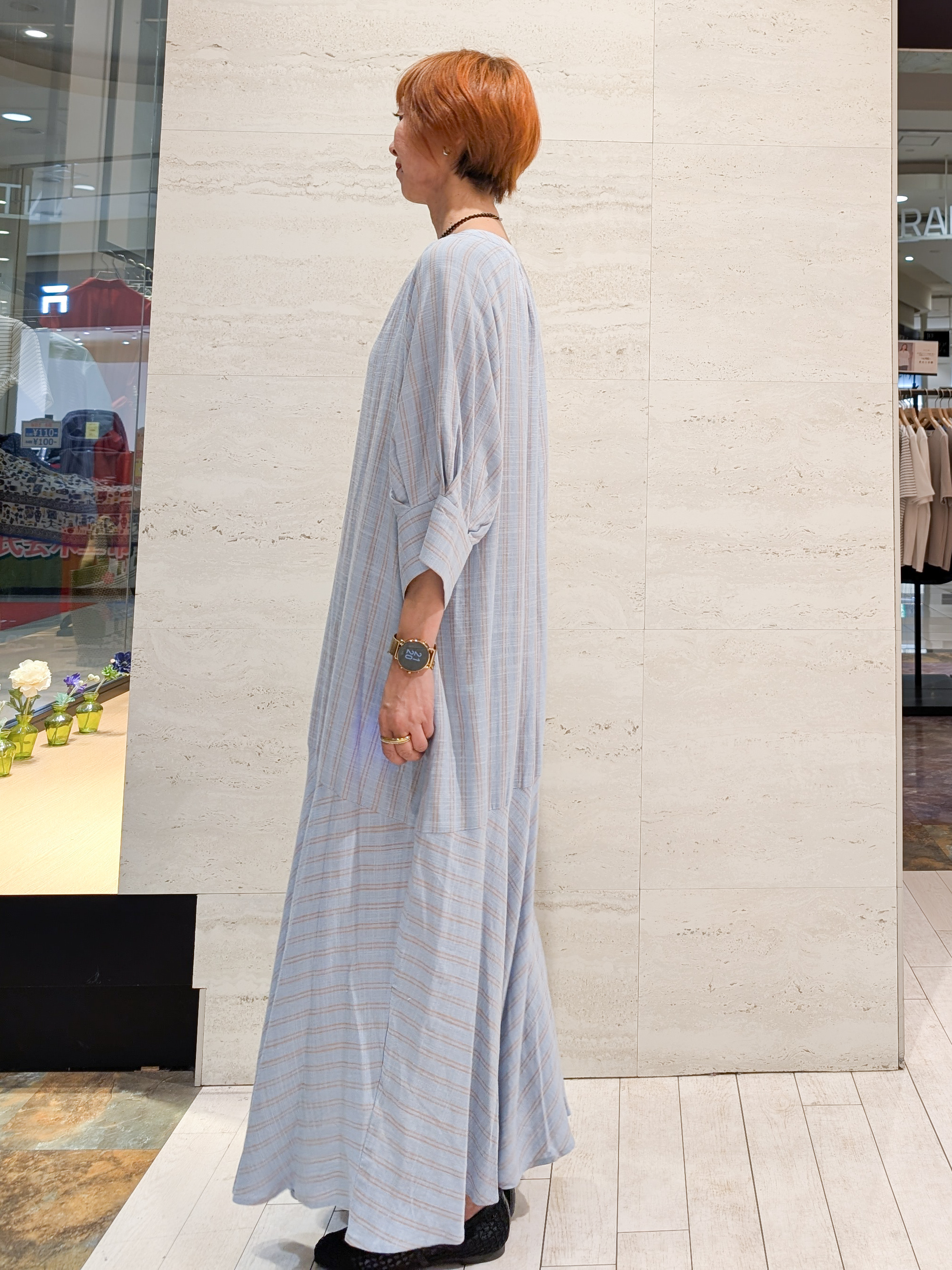 kemyさんの「OPAQUE.CLIP｜キーネックロングワンピース【洗える】」を使ったコーディネート