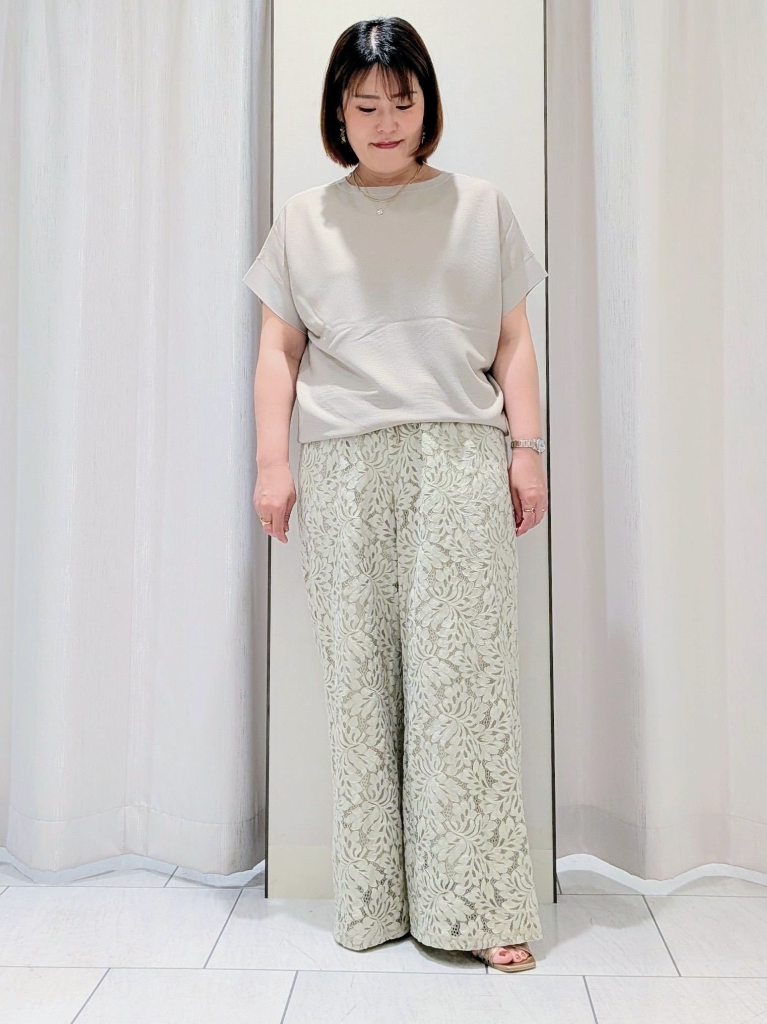 Onumaさんの「UNTITLED｜【古畑星夏さん着用/洗える】シアーブルゾン」を使ったコーディネート