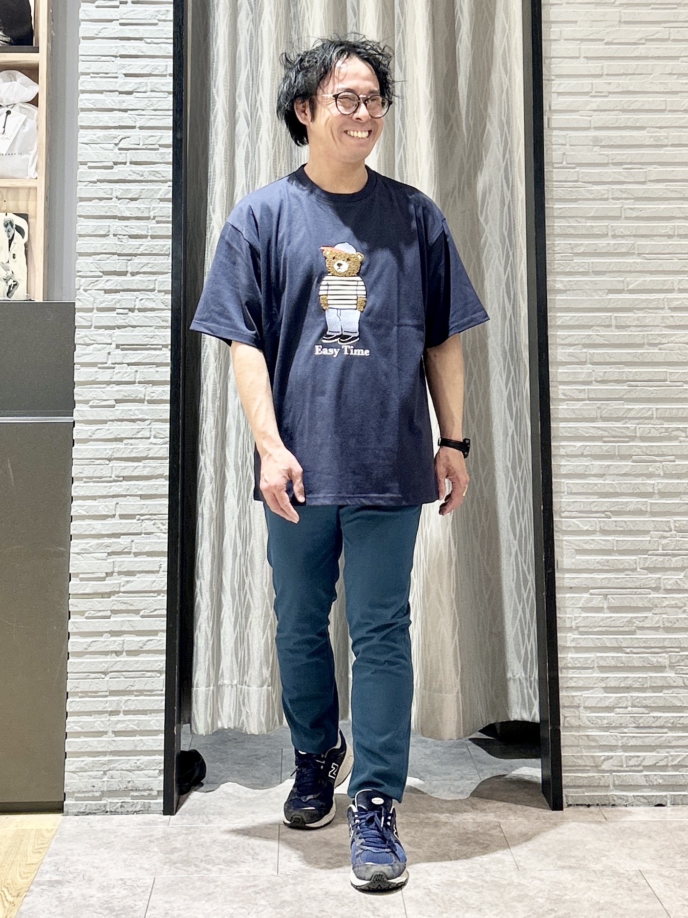 KENJI Iさんの「THE SHOP TK｜クマ サガラ刺繍 半袖Tシャツ 【洗濯機OK】」を使ったコーディネート