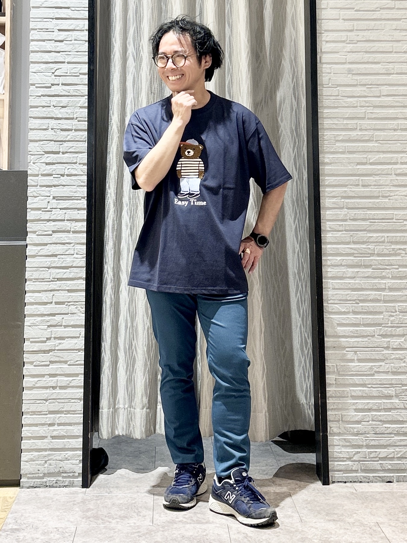 KENJI Iさんの「THE SHOP TK｜クマ サガラ刺繍 半袖Tシャツ 【洗濯機OK】」を使ったコーディネート