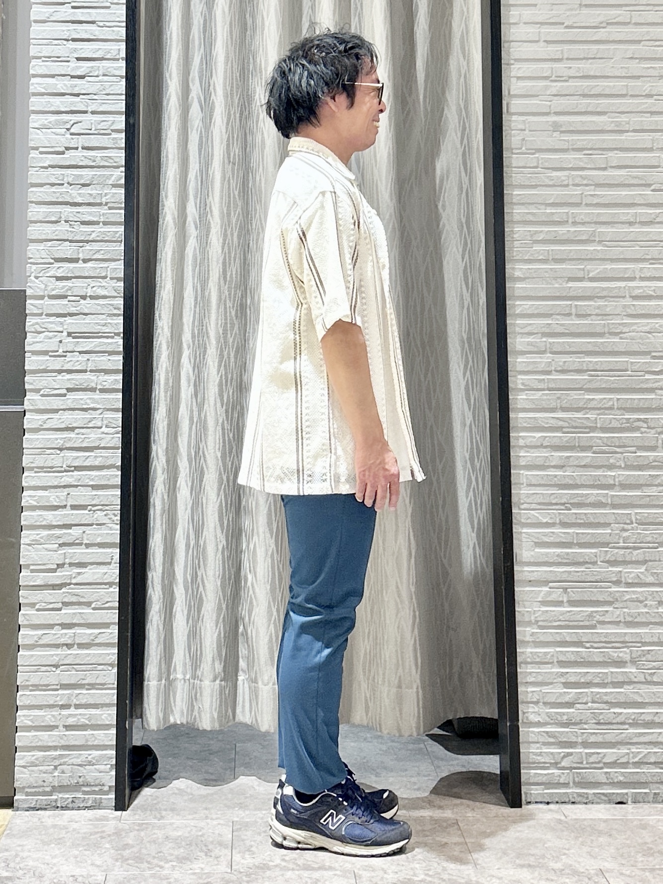 KENJI Iさんの「THE SHOP TK｜【2点セット】クラフトレース 半袖シャツ＋半袖Tシャツ」を使ったコーディネート