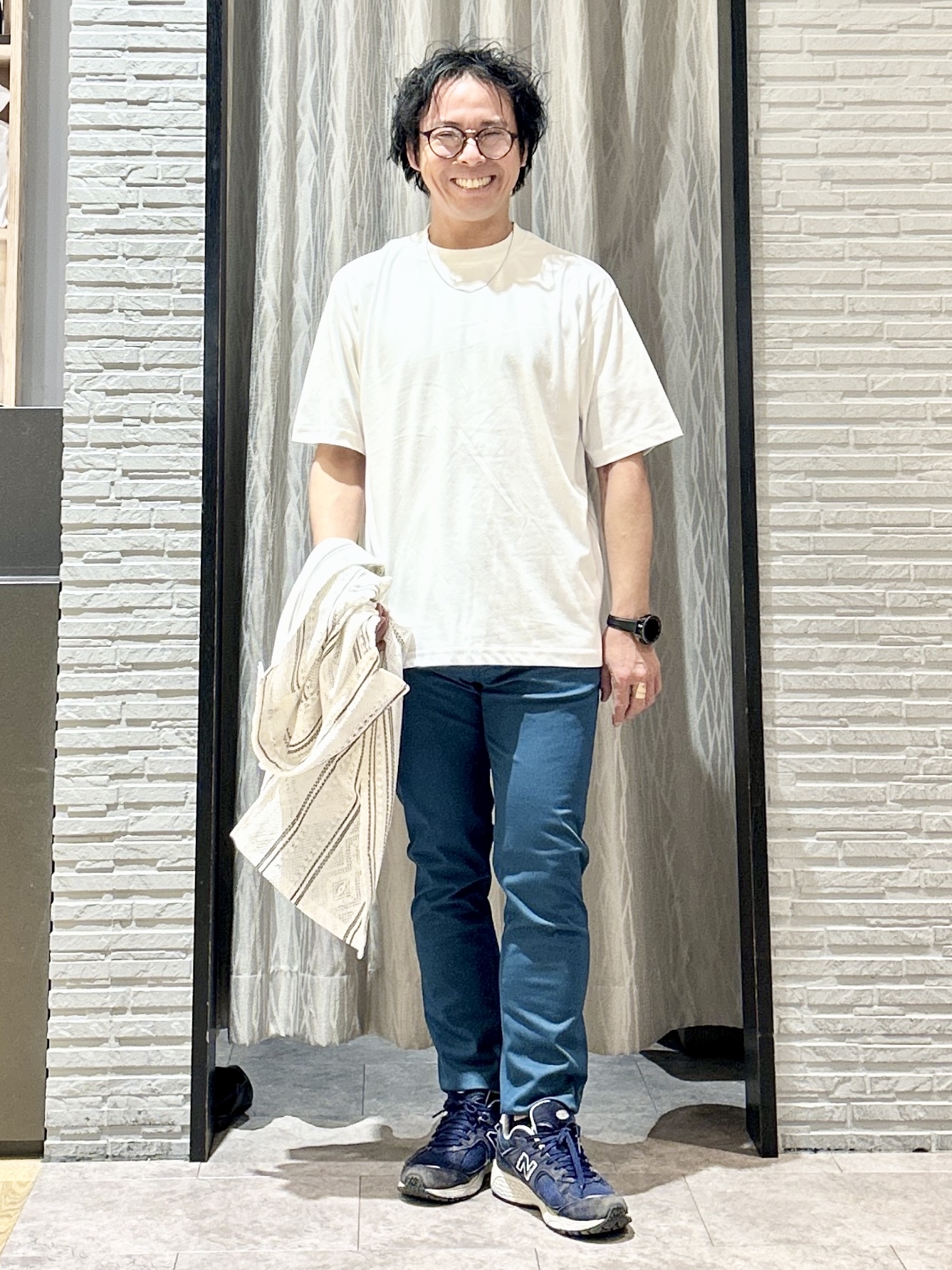 KENJI Iさんの「THE SHOP TK｜【2点セット】クラフトレース 半袖シャツ＋半袖Tシャツ」を使ったコーディネート