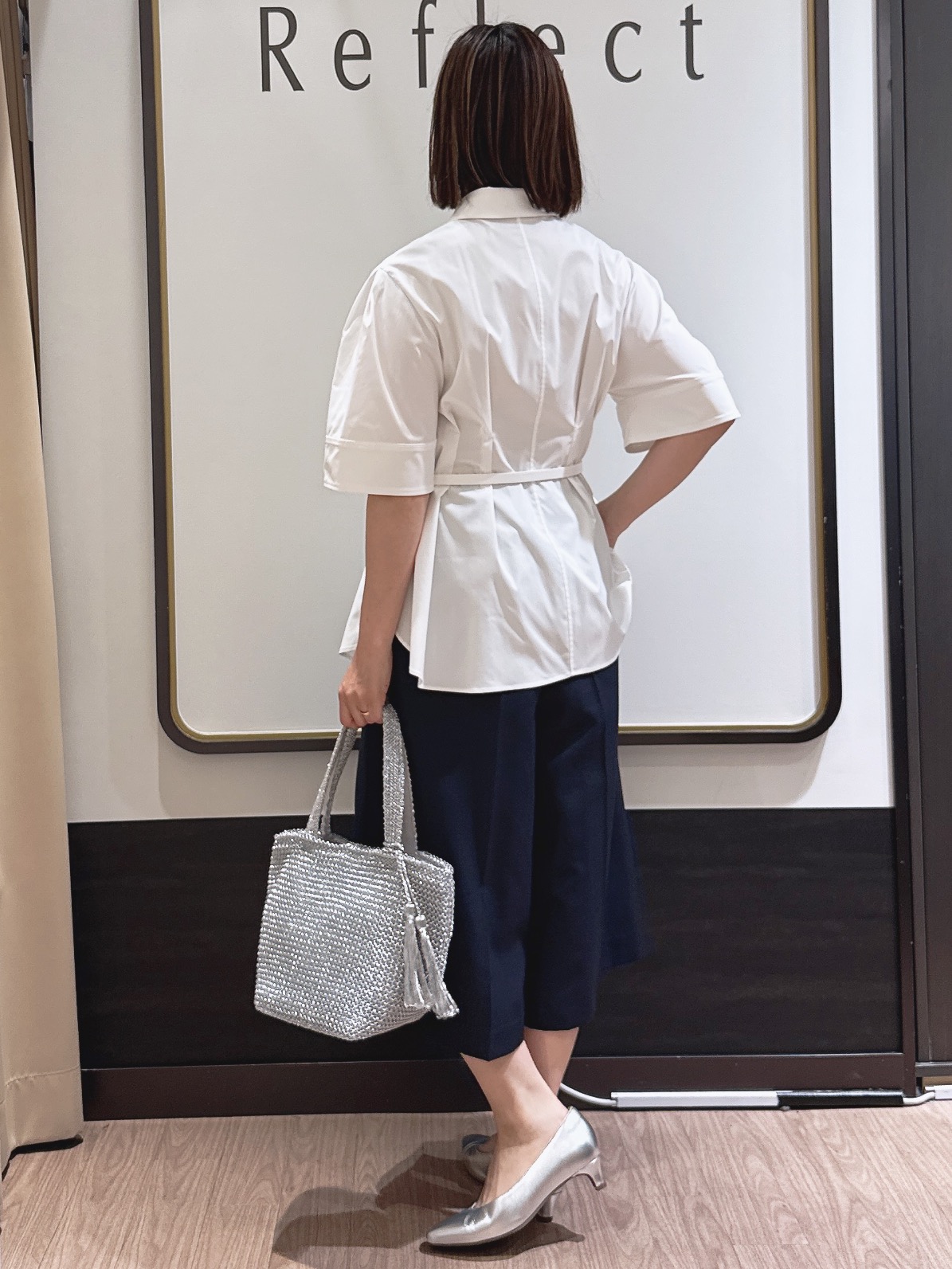nekoさんの「Reflect｜ボリュームスリーブシャツブラウス」を使ったコーディネート