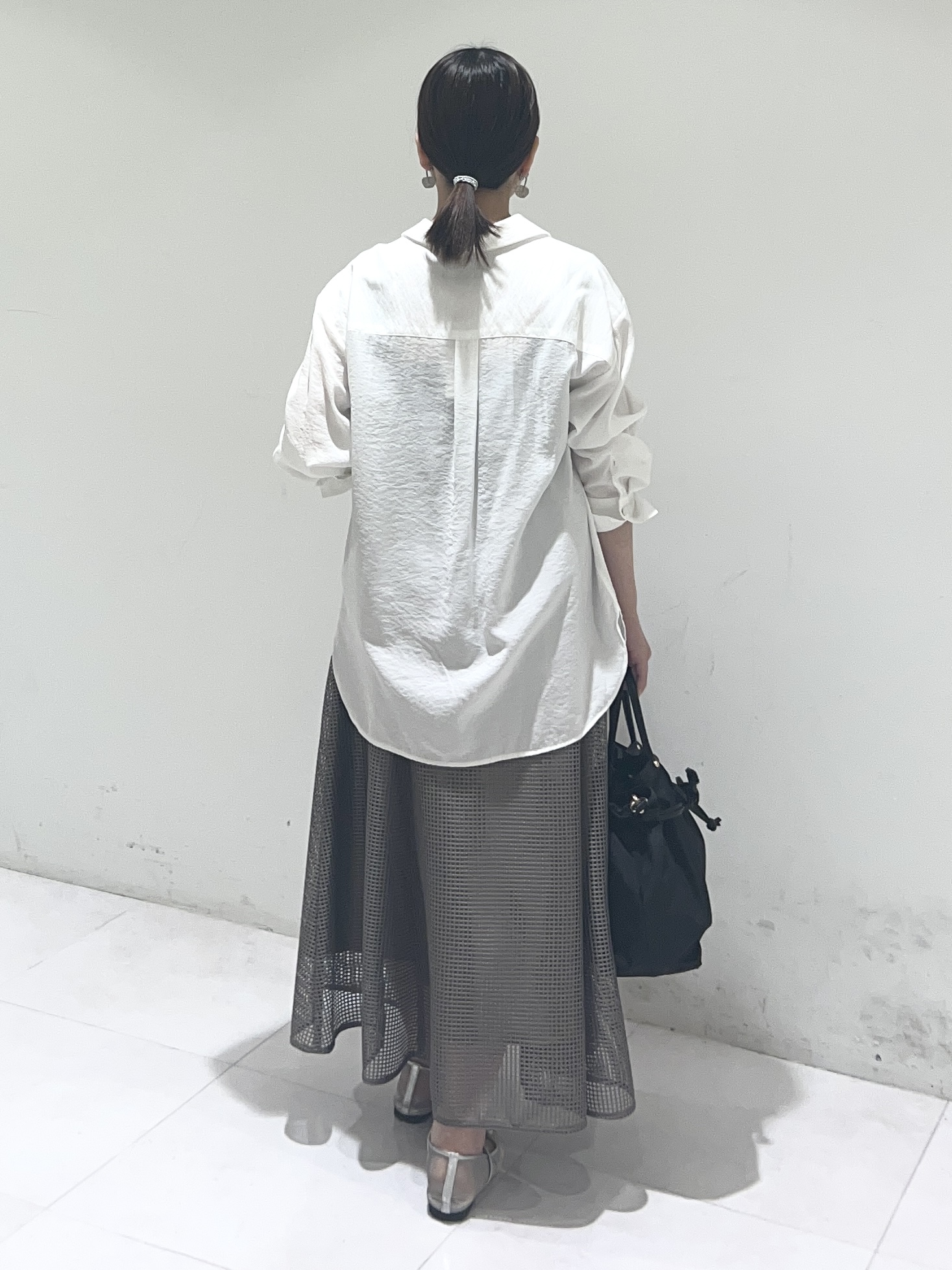 Mitsukiさんの「UNTITLED｜【洗える/接触冷感】リラックスボウタイブラウス」を使ったコーディネート