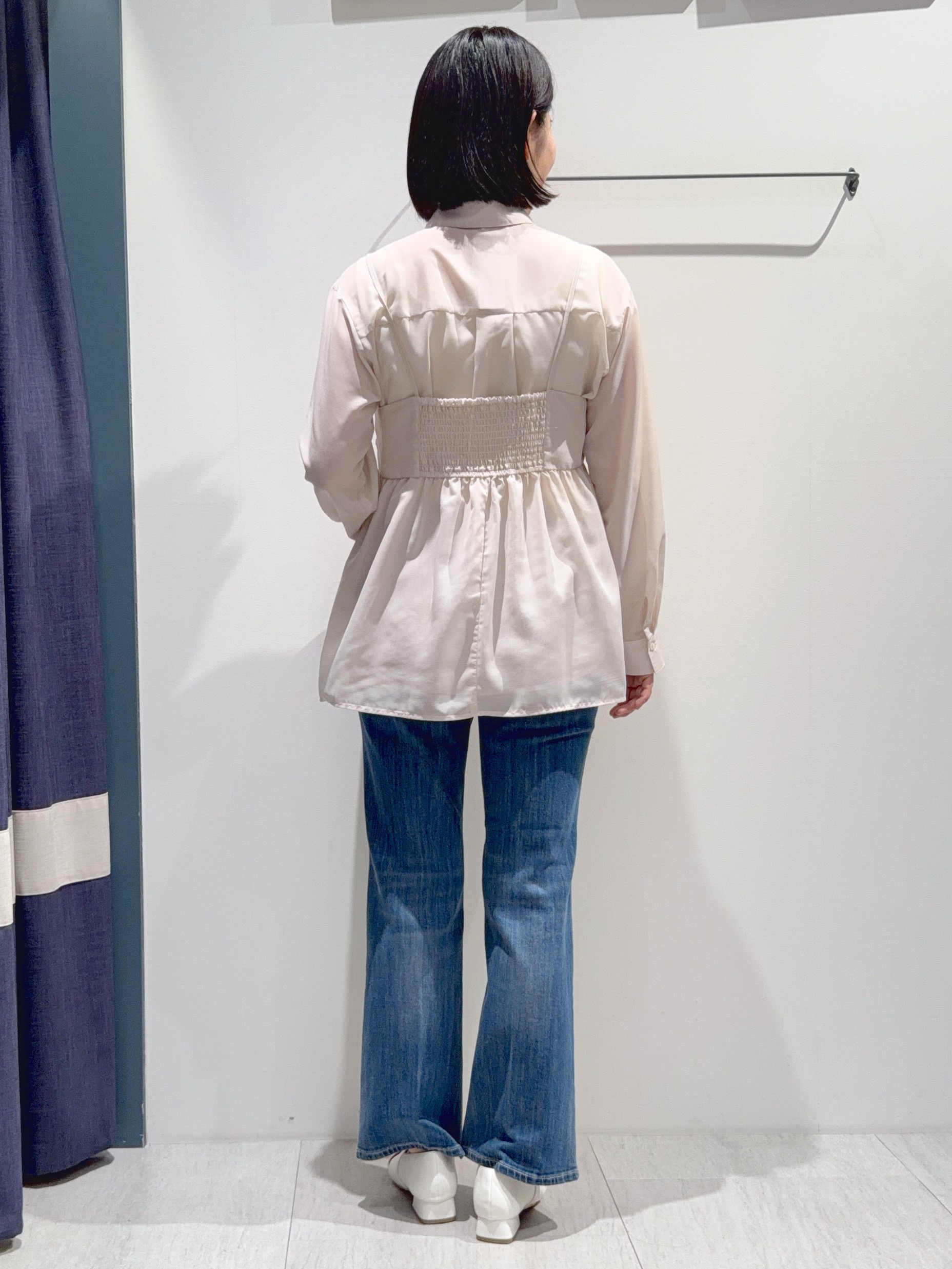 あんりさんの「grove｜【2点SET】今どきシアーシャツ＆キャミセット」を使ったコーディネート