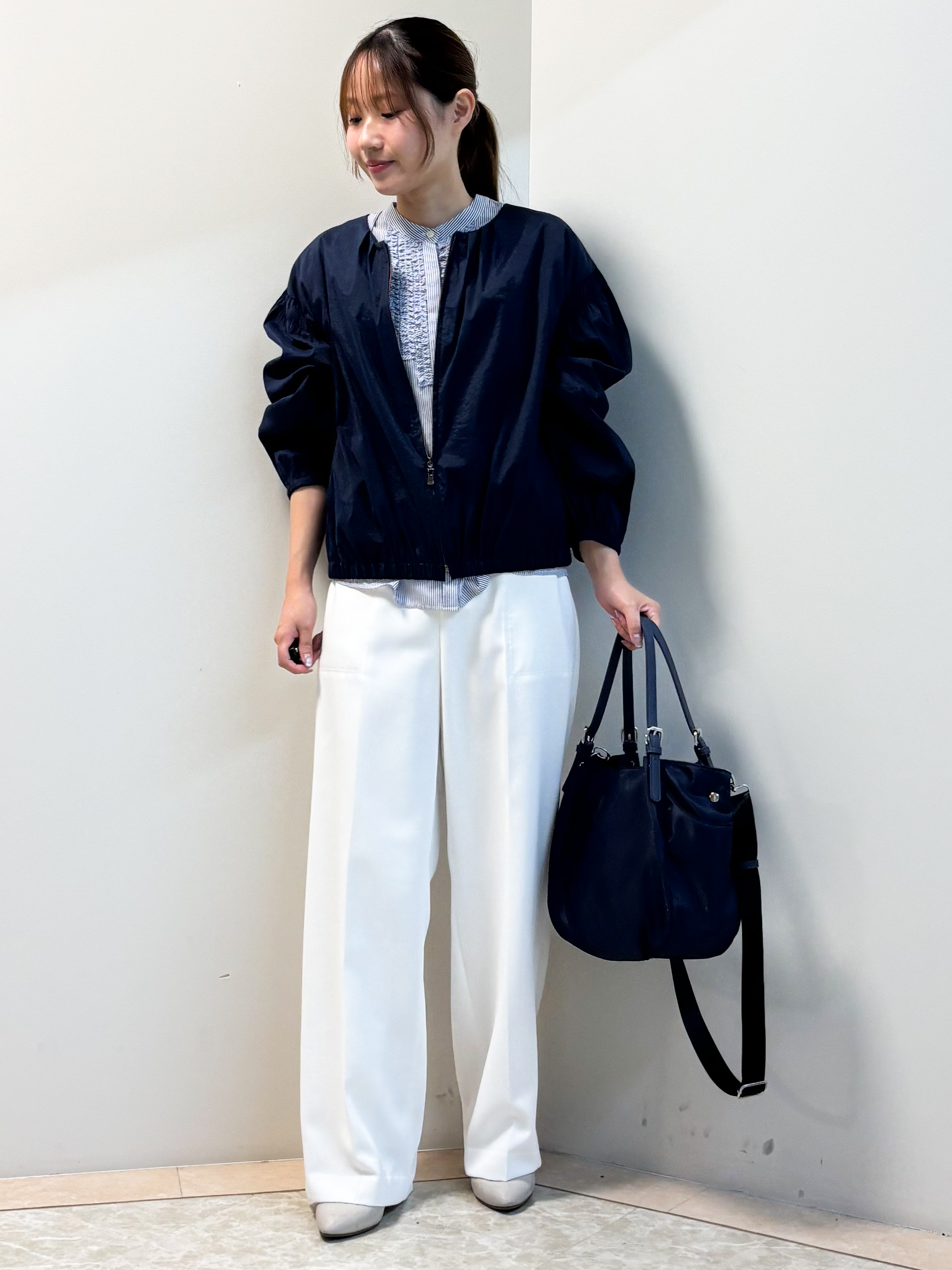 Sawaさんの「Reflect｜フロントファスナーシアーブルゾン」を使ったコーディネート