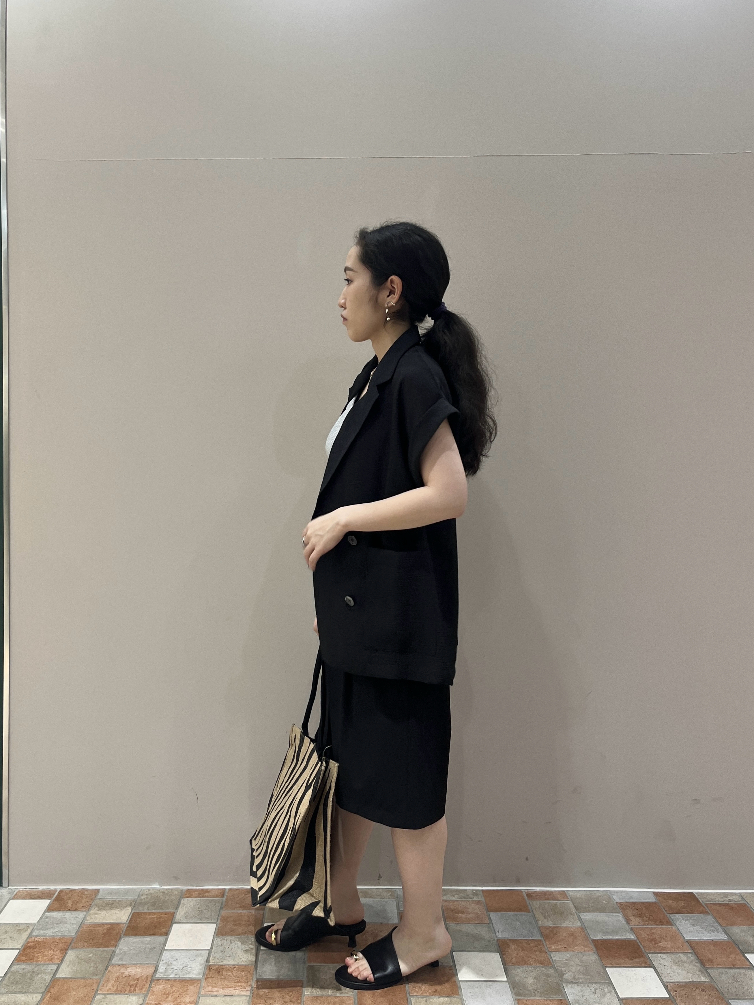 Uminoさんの「INDIVI｜ワッシャーシアーダブルジャケット」を使ったコーディネート