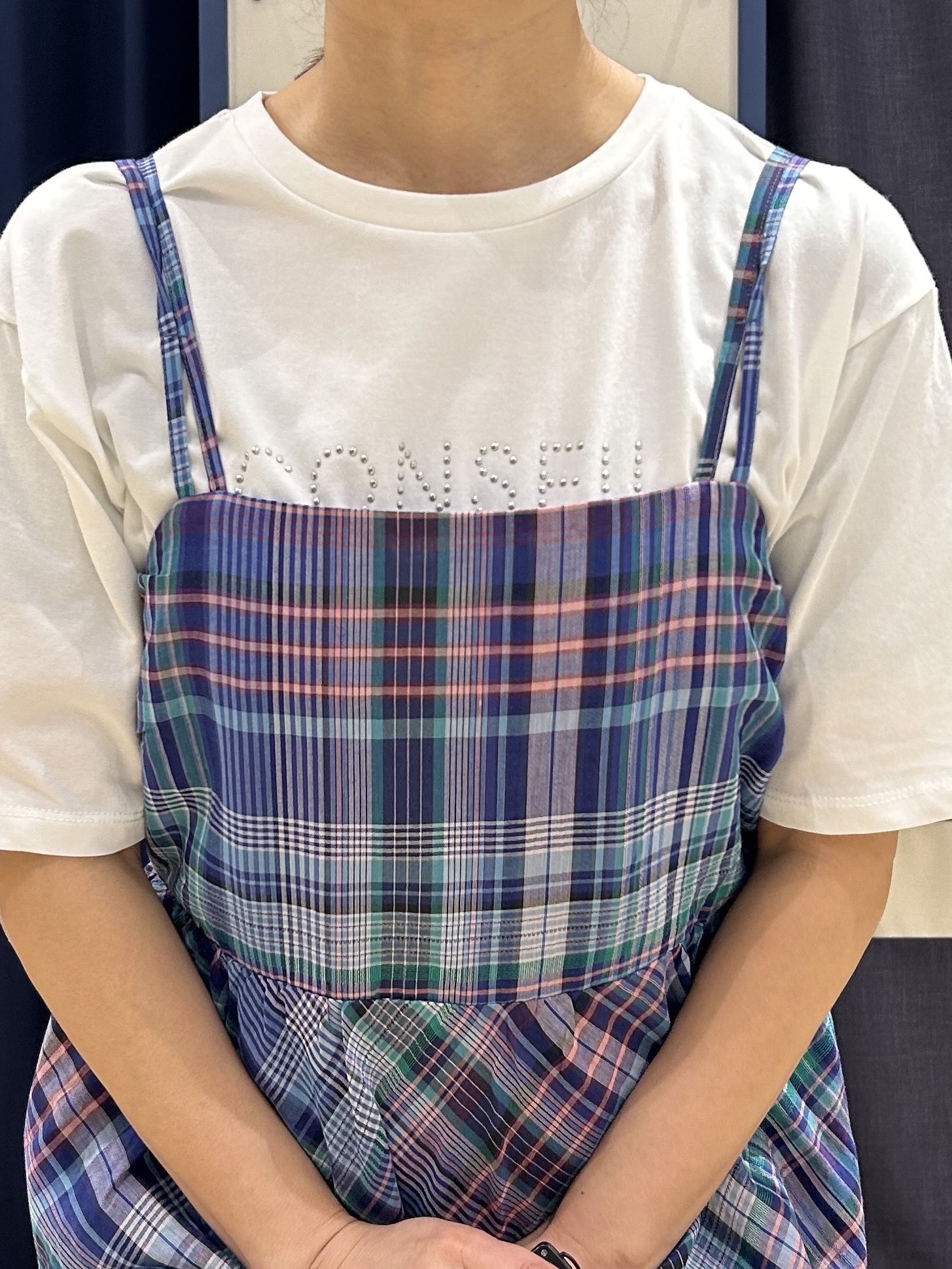 Orikaさんの「grove｜【UVカット/接触冷感】プリントアソート5分袖Tシャツ」を使ったコーディネート