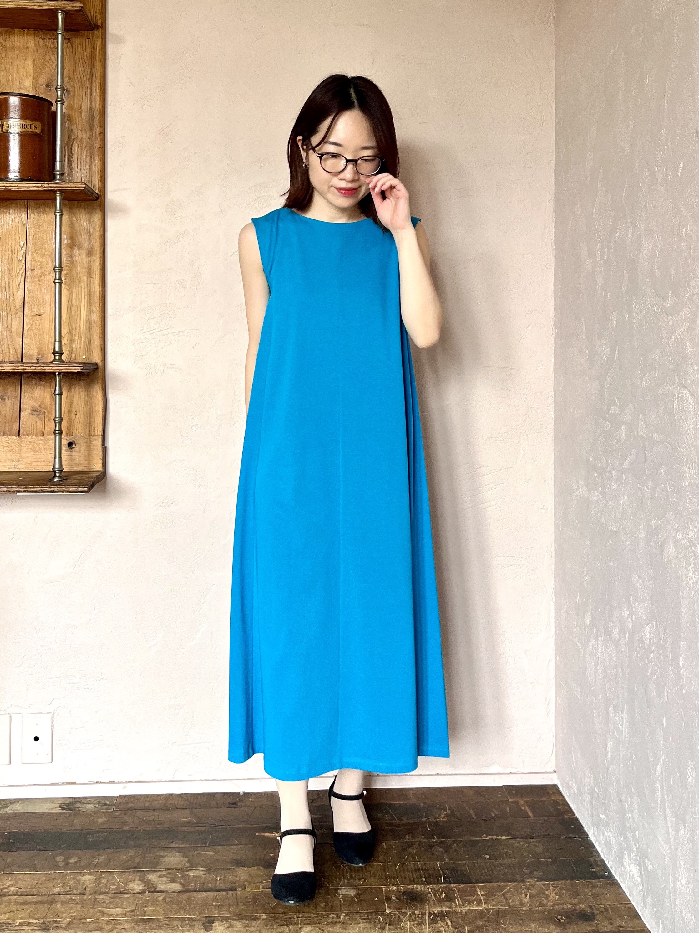 saoriさんの「【UV／冷感／毛玉防止】汗染み防止機能付きカットワンピース」を使ったコーディネート