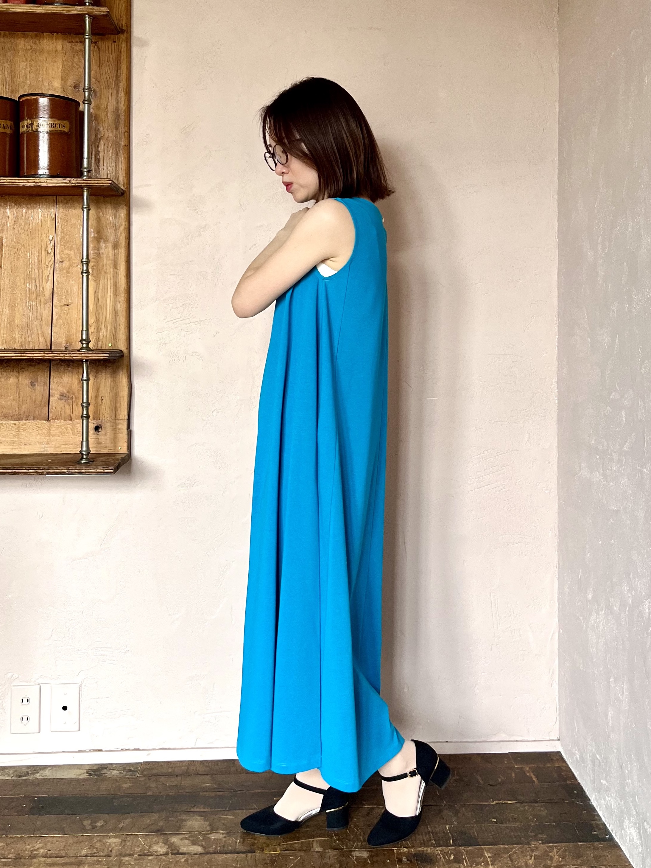 saoriさんの「【UV／冷感／毛玉防止】汗染み防止機能付きカットワンピース」を使ったコーディネート