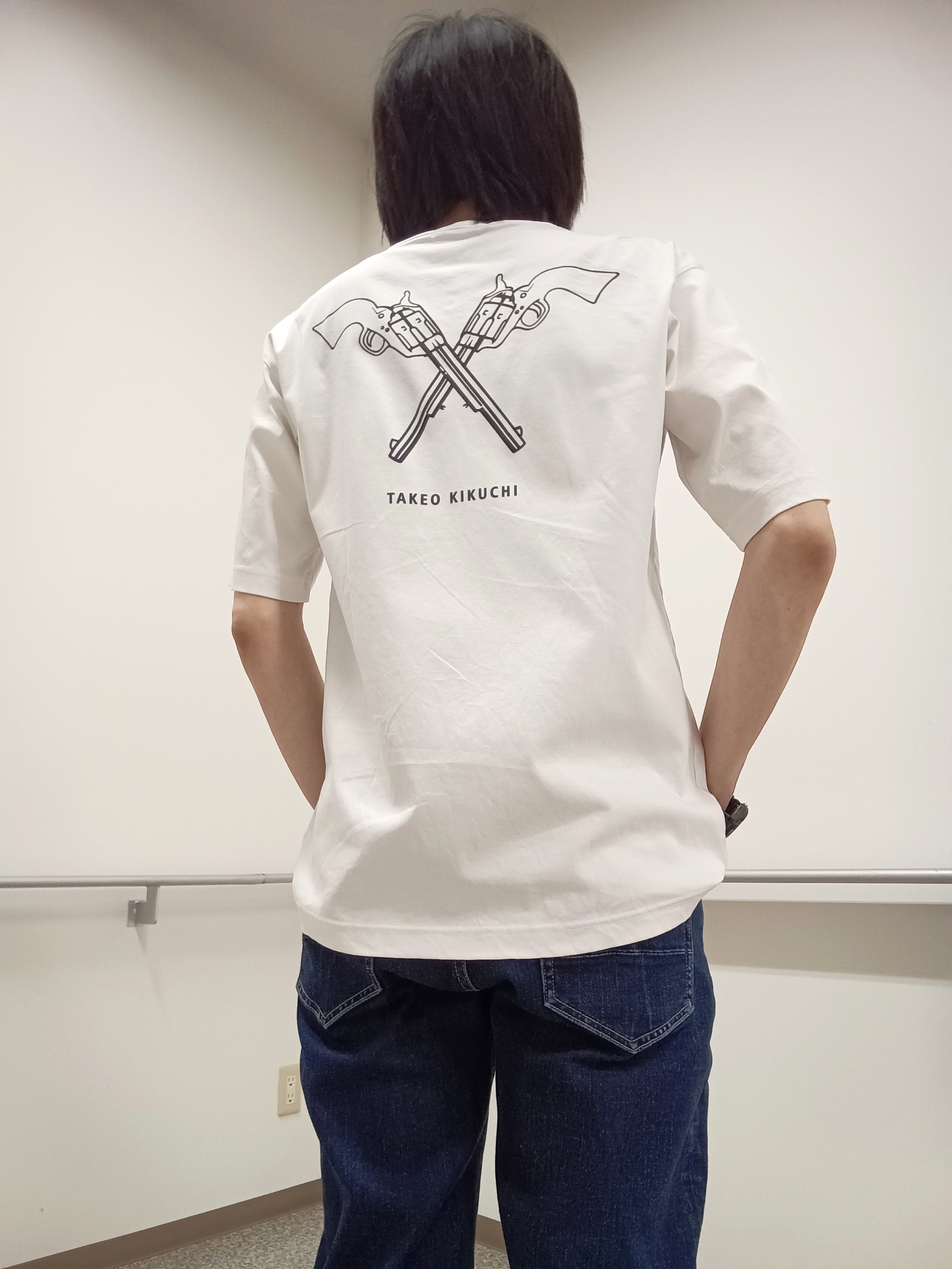 moritaさんの「TAKEO KIKUCHI｜【吸汗速乾】タイル柄プリント 半袖シャツ」を使ったコーディネート