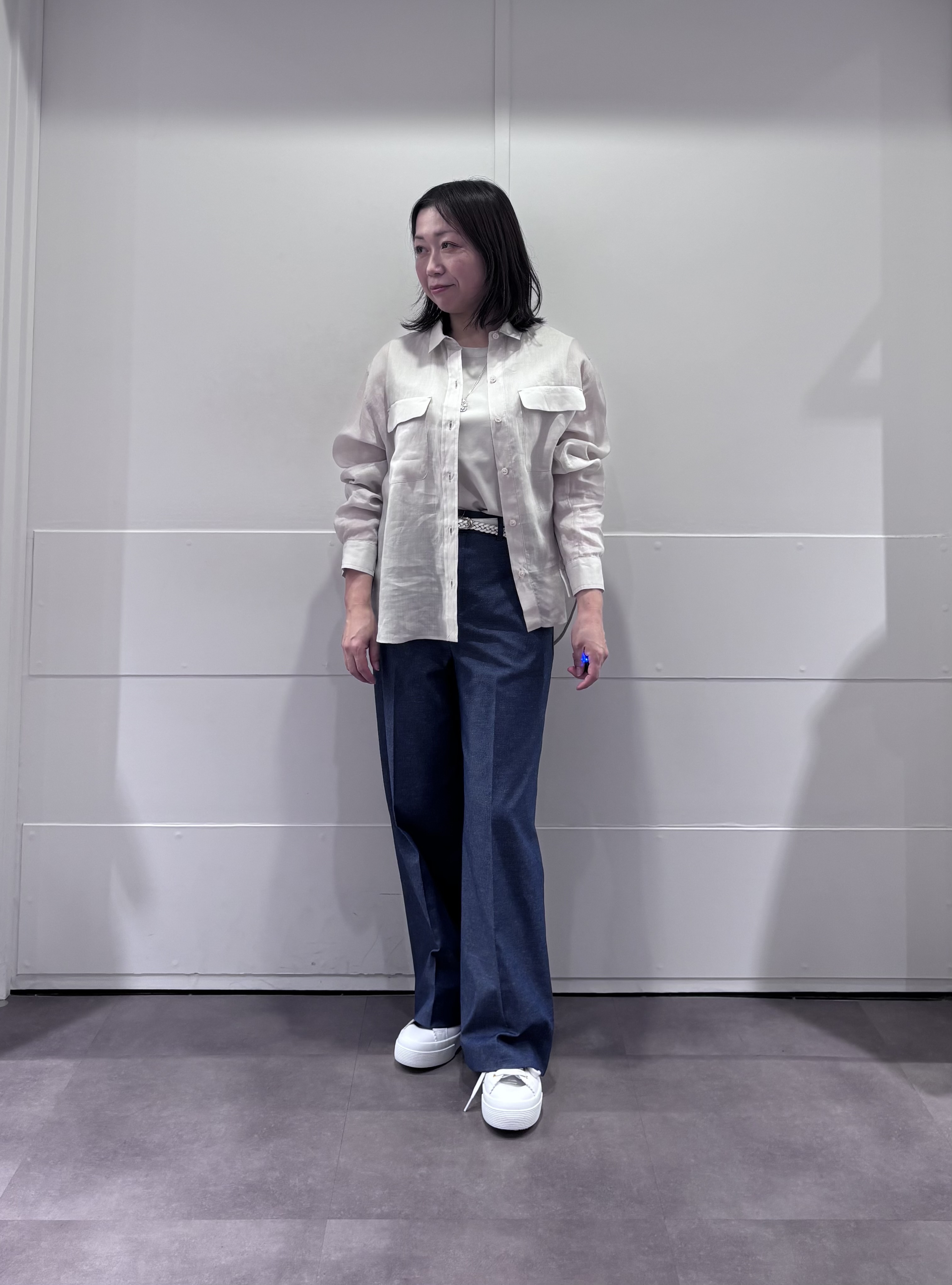 TOKOさんの「UNTITLED｜【古畑星夏さん着用/接触冷感】ドライタッチシャツ」を使ったコーディネート