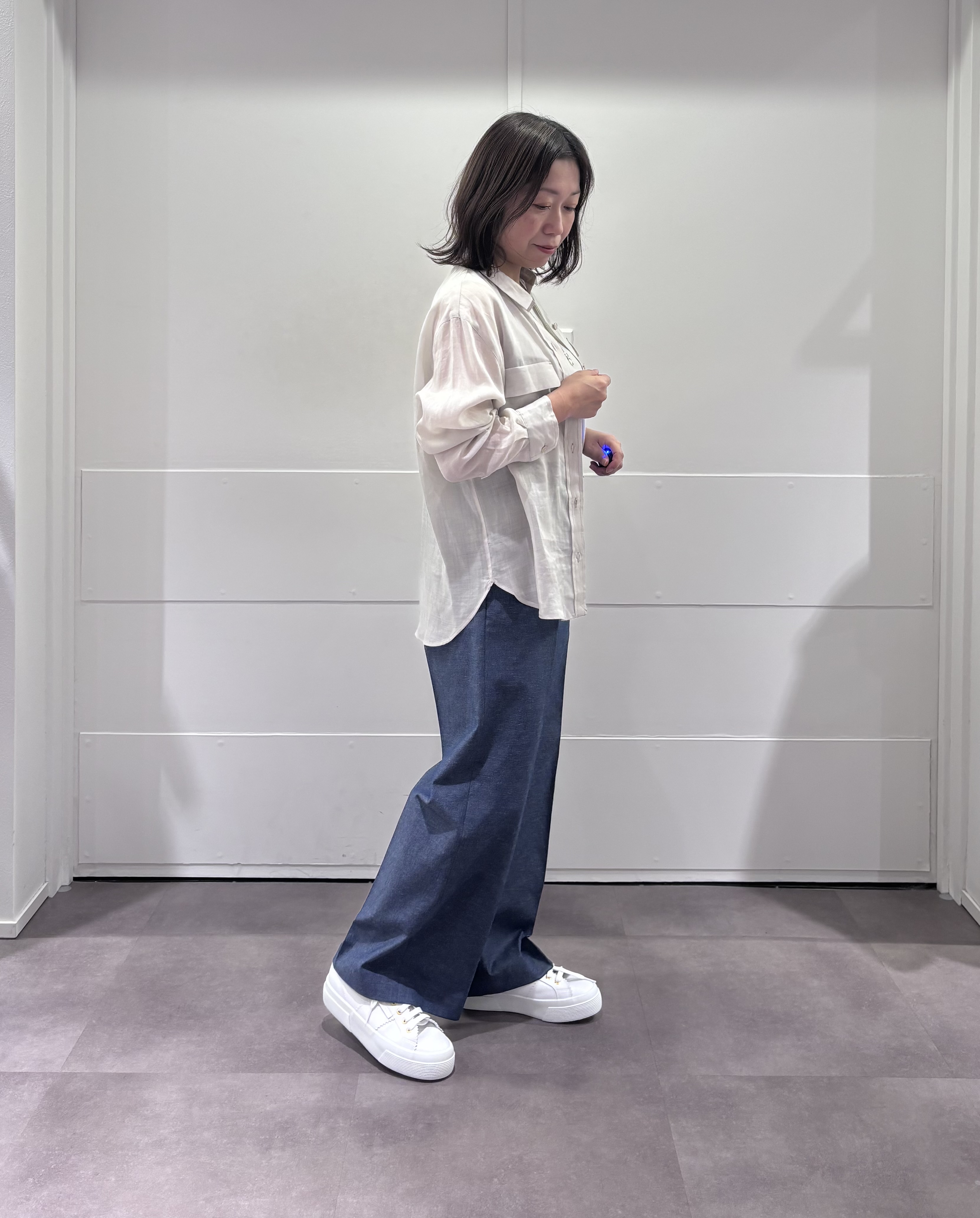 TOKOさんの「UNTITLED｜【古畑星夏さん着用/接触冷感】ドライタッチシャツ」を使ったコーディネート