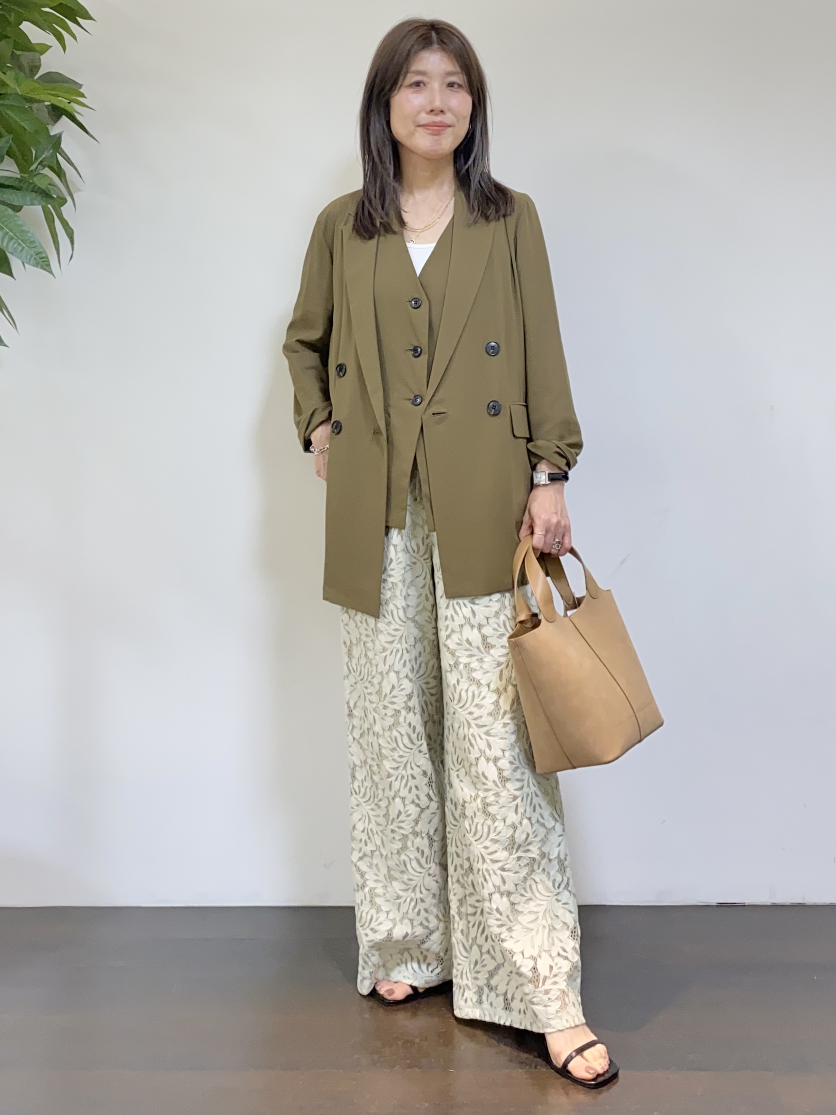 tomoさんの「UNTITLED｜【セットアップ可/接触冷感/通気性】ドライシアーダブルジャケット」を使ったコーディネート