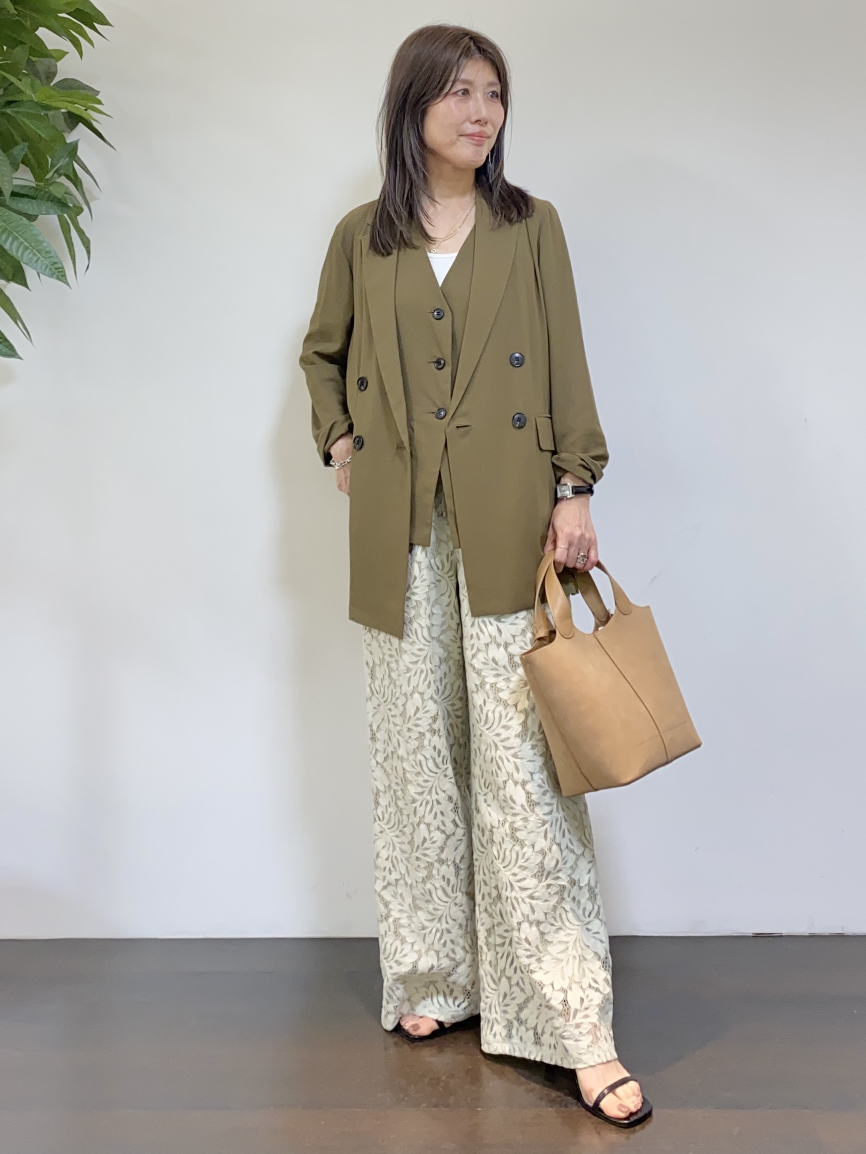 tomoさんの「UNTITLED｜【セットアップ可/接触冷感/通気性】ドライシアーダブルジャケット」を使ったコーディネート