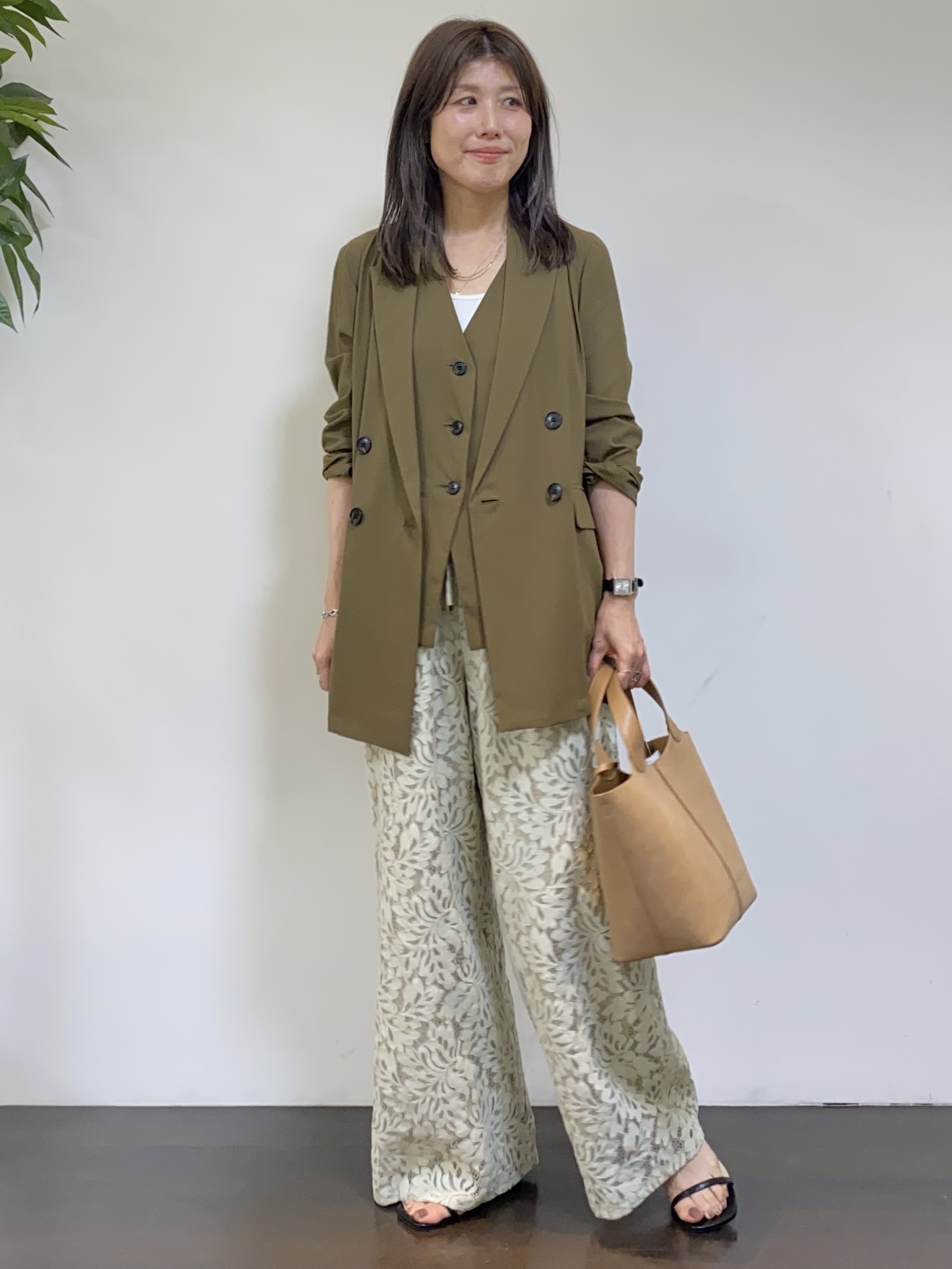 tomoさんの「UNTITLED｜【セットアップ可/接触冷感/通気性】ドライシアーダブルジャケット」を使ったコーディネート