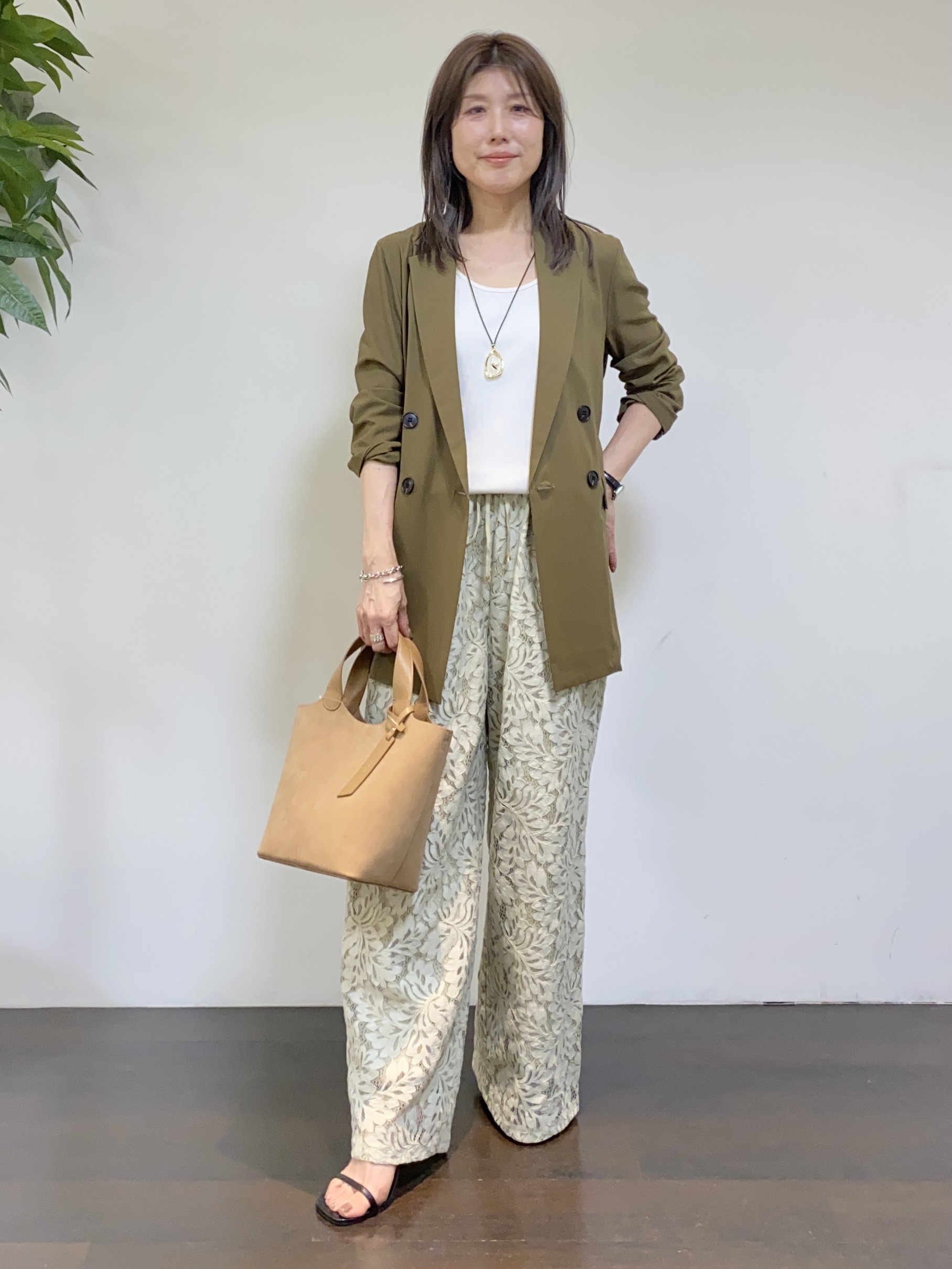 tomoさんの「UNTITLED｜【セットアップ可/接触冷感/通気性】ドライシアーダブルジャケット」を使ったコーディネート