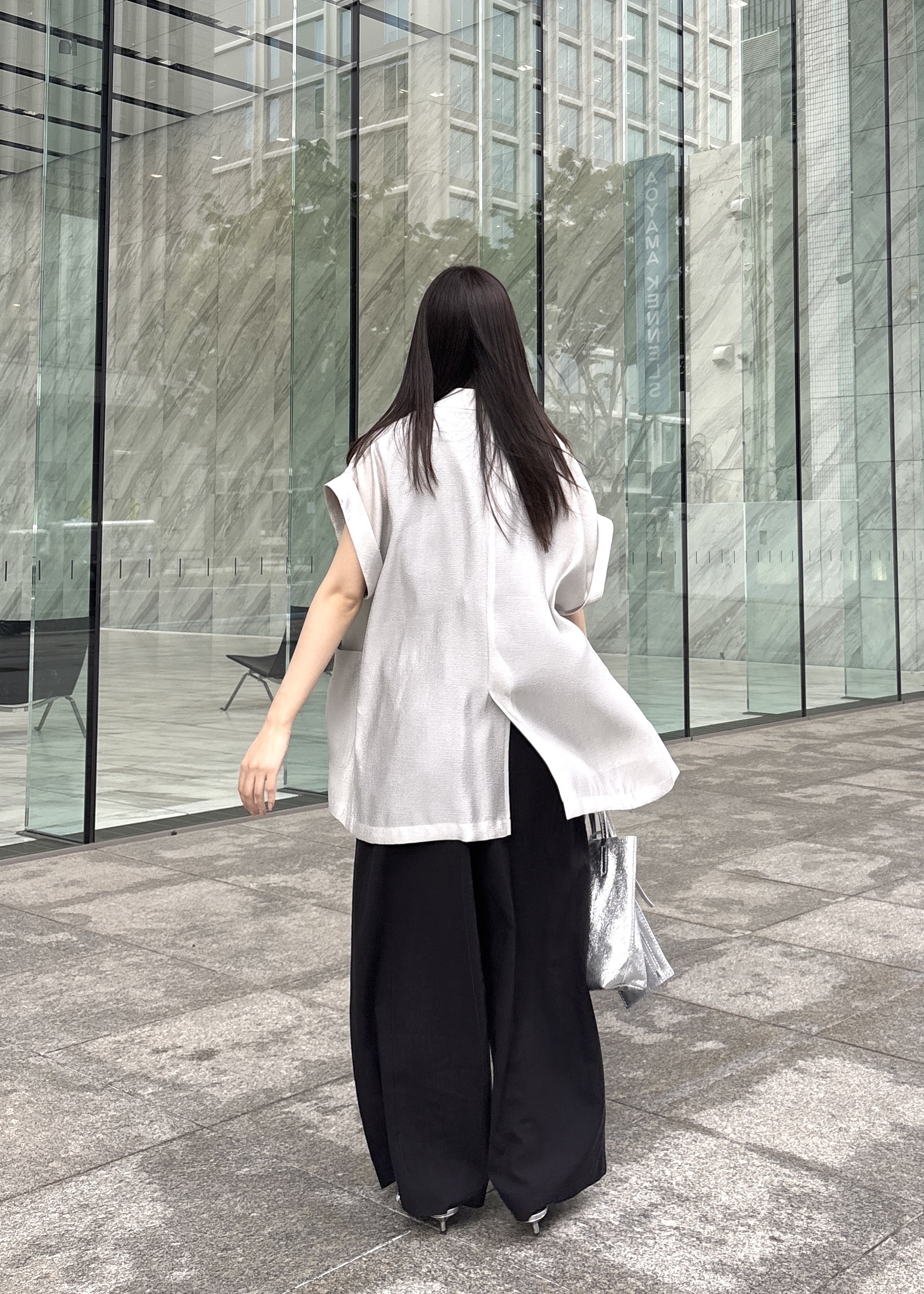 Renoさんの「INDIVI｜ワッシャーシアーダブルジャケット」を使ったコーディネート