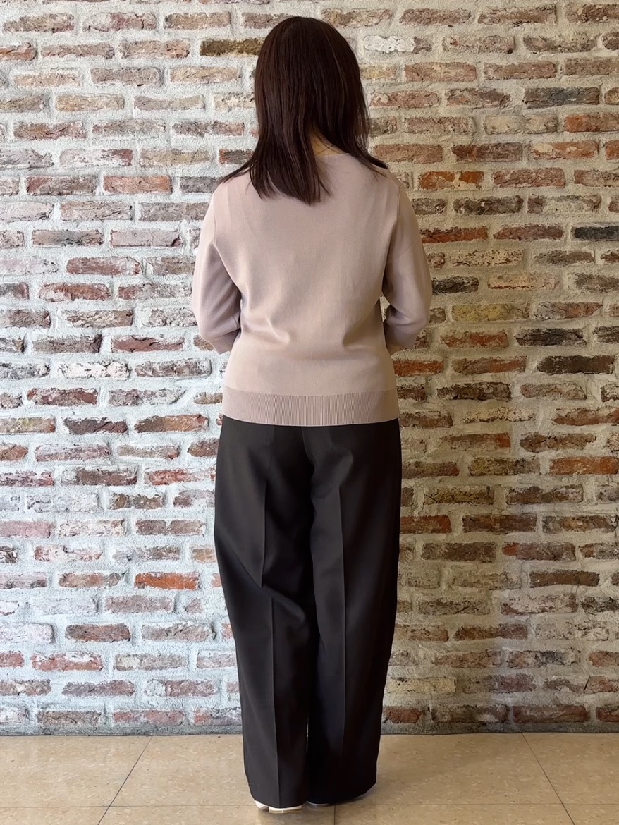 tokiさんの「THE SHOP TK｜【S-XL/ひんやりタッチ】美しさ際立つ 6分袖ニット 洗濯機OK/UVケア/毛玉になりにくい」を使ったコーディネート