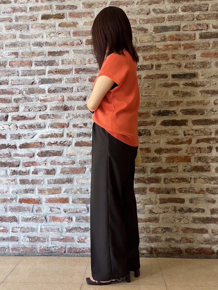 tokiさんの「THE SHOP TK｜【S-XL/ひんやりタッチ】多機能フレンチスリーブニット 洗濯機OK/UVケア/毛玉になりにくい」を使ったコーディネート