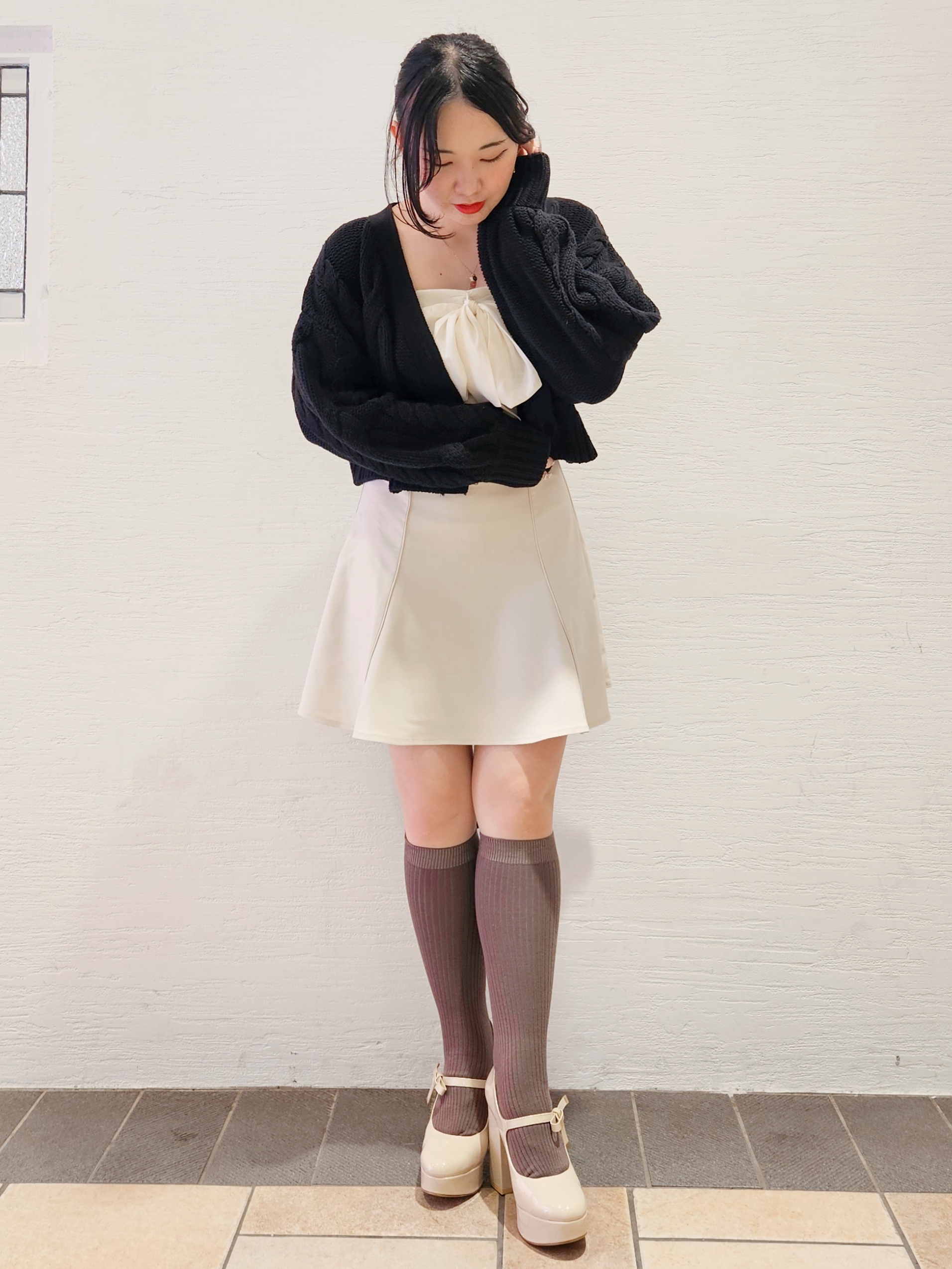紫桜-shion-さんの「ESPERANZA｜リボン2WAYストームパンプス」を使ったコーディネート