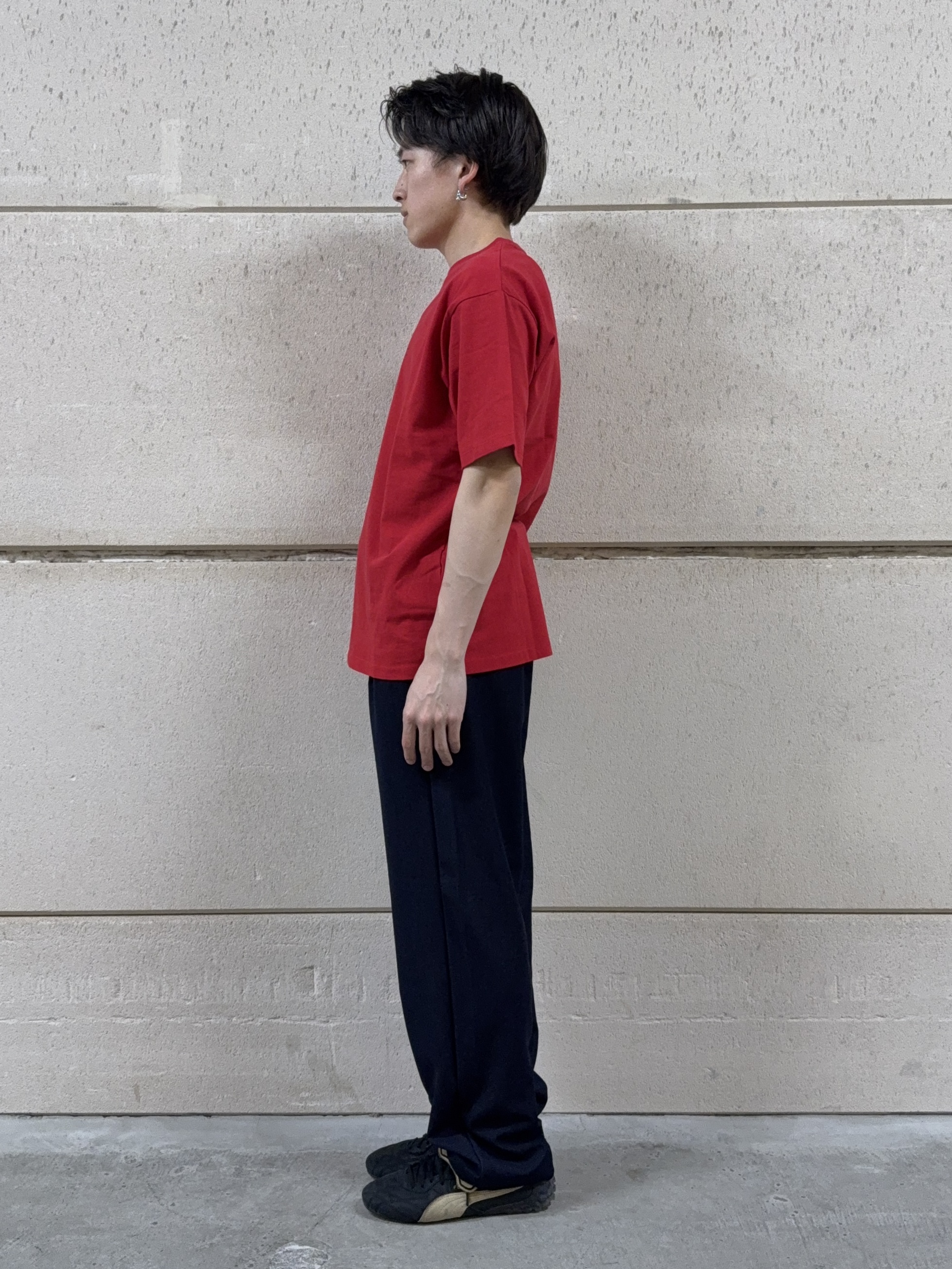 カシマさんの「THE SHOP TK｜【なめらかでソフトな肌触り】ロゴ コットン半袖Tシャツ 洗濯機OK」を使ったコーディネート