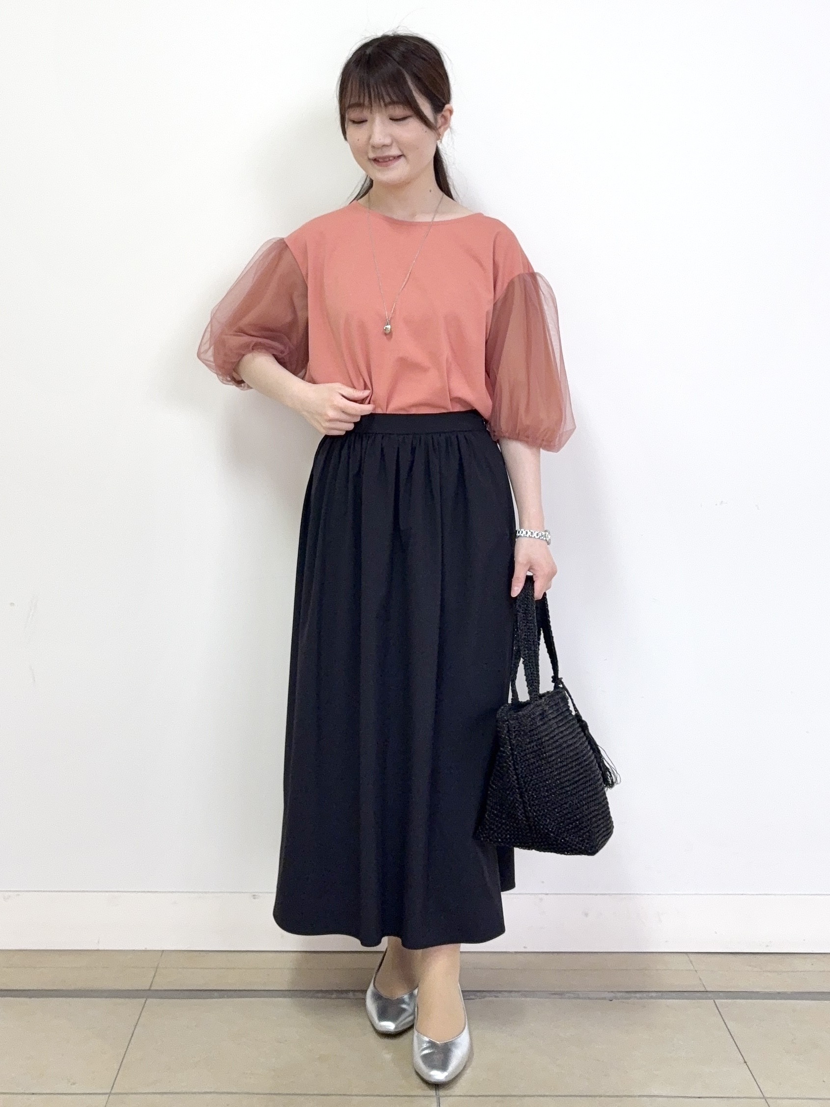 mikiさんの「Reflect｜【UVカット／接触冷感／吸水速乾】チュールスリーブプルオーバー」を使ったコーディネート