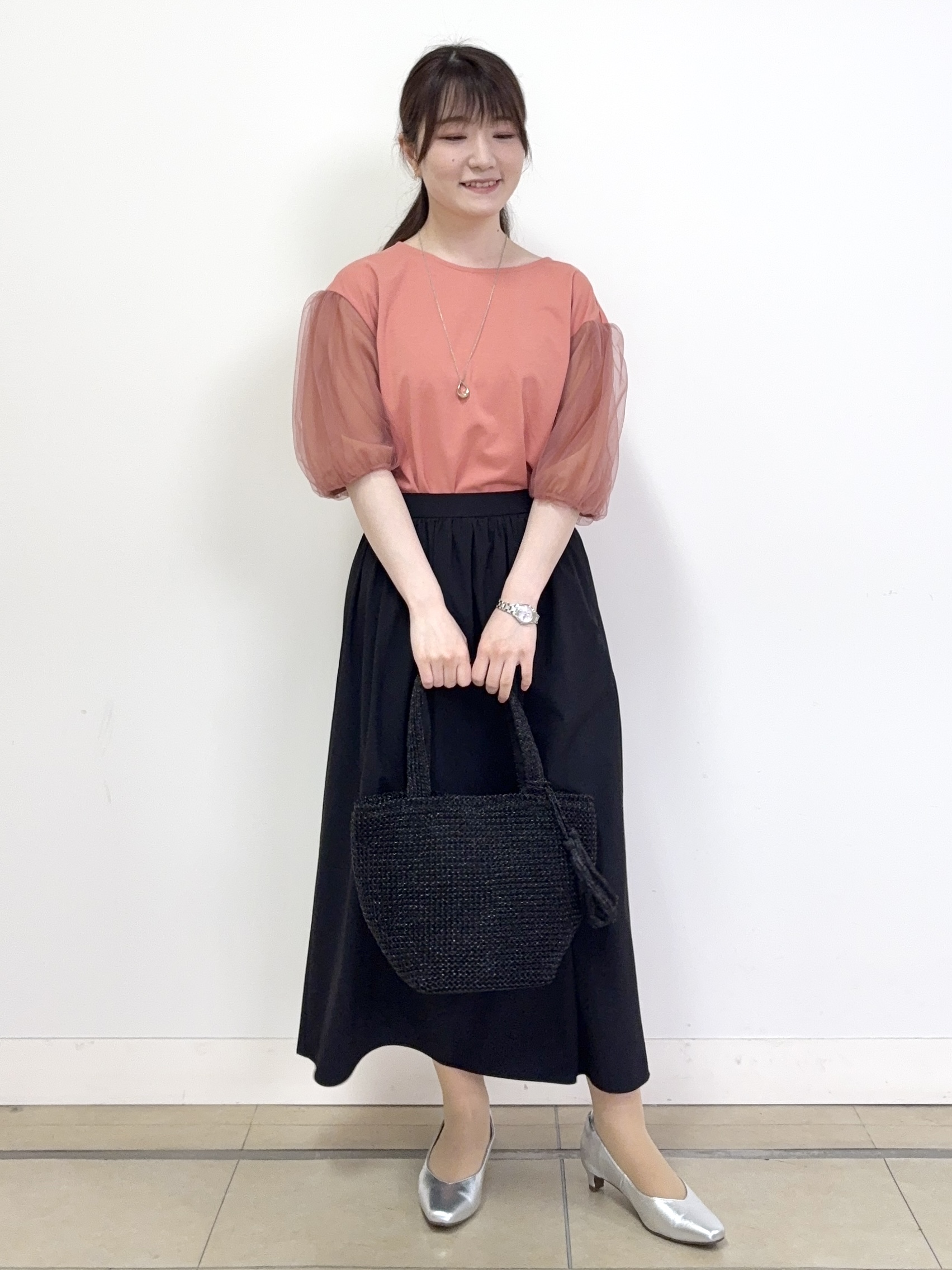 mikiさんの「Reflect｜【UVカット／接触冷感／吸水速乾】チュールスリーブプルオーバー」を使ったコーディネート