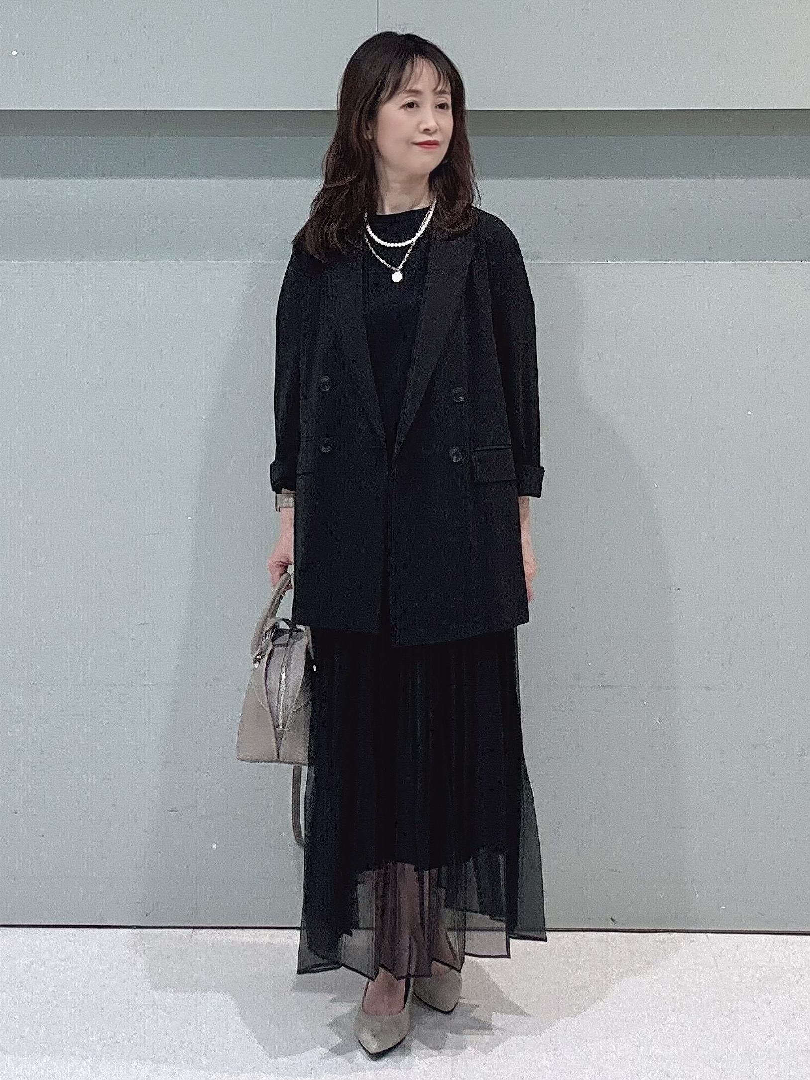 makiさんの「UNTITLED｜【セットアップ可/接触冷感/通気性】ドライシアーダブルジャケット」を使ったコーディネート
