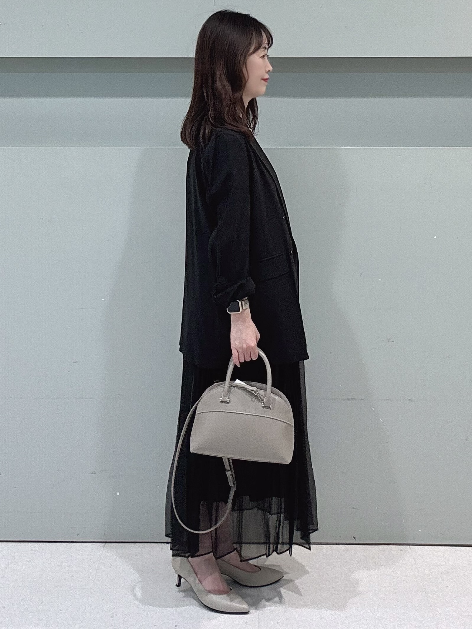 makiさんの「UNTITLED｜【セットアップ可/接触冷感/通気性】ドライシアーダブルジャケット」を使ったコーディネート