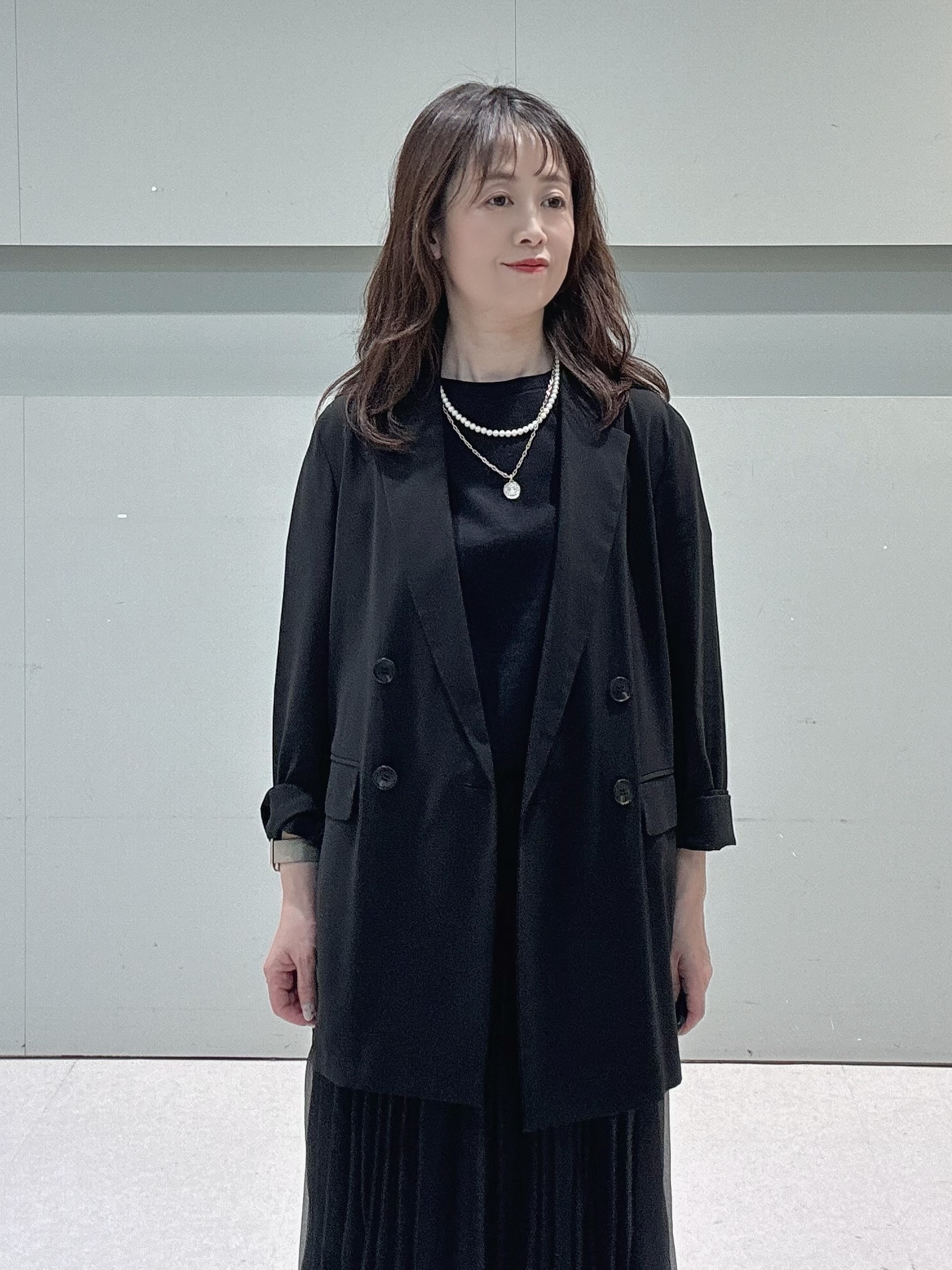 makiさんの「UNTITLED｜【セットアップ可/接触冷感/通気性】ドライシアーダブルジャケット」を使ったコーディネート
