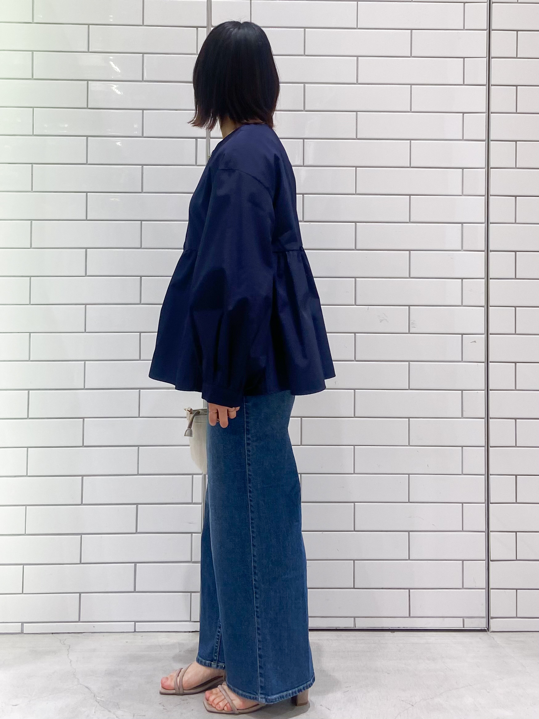 kimiさんの「OPAQUE.CLIP｜撥水ノーカラーペプラムブルゾン【洗濯機OK／抗ピル】」を使ったコーディネート