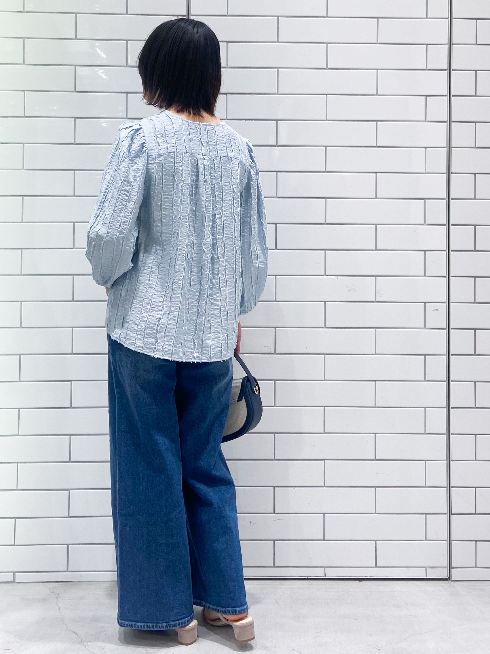 kimiさんの「OPAQUE.CLIP｜フリンジジャカードブラウス【洗濯機OK】」を使ったコーディネート