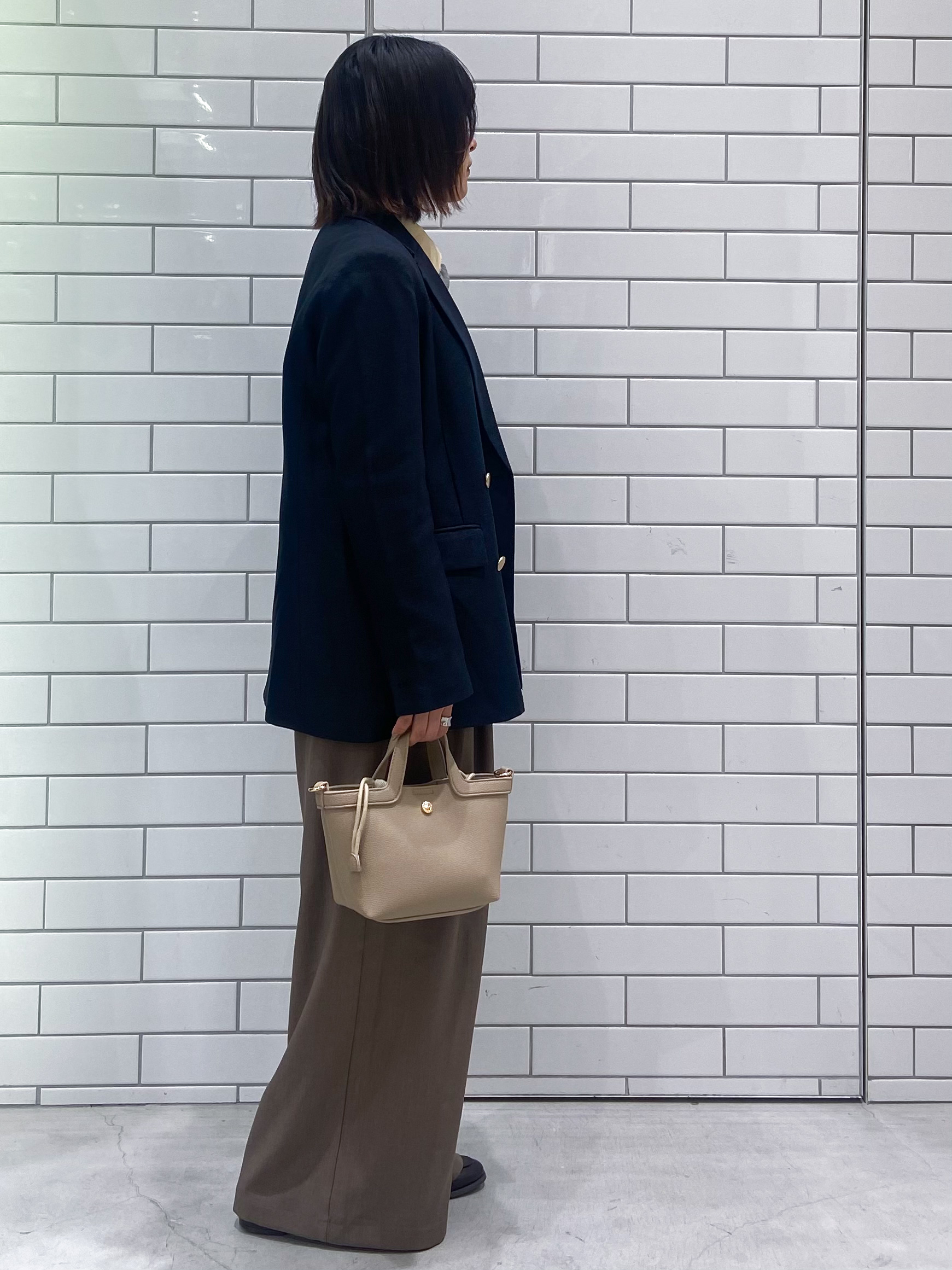kimiさんの「OPAQUE.CLIP｜金ボタンダブルブレストテーラードジャケット／セットアップ対応【洗える】」を使ったコーディネート