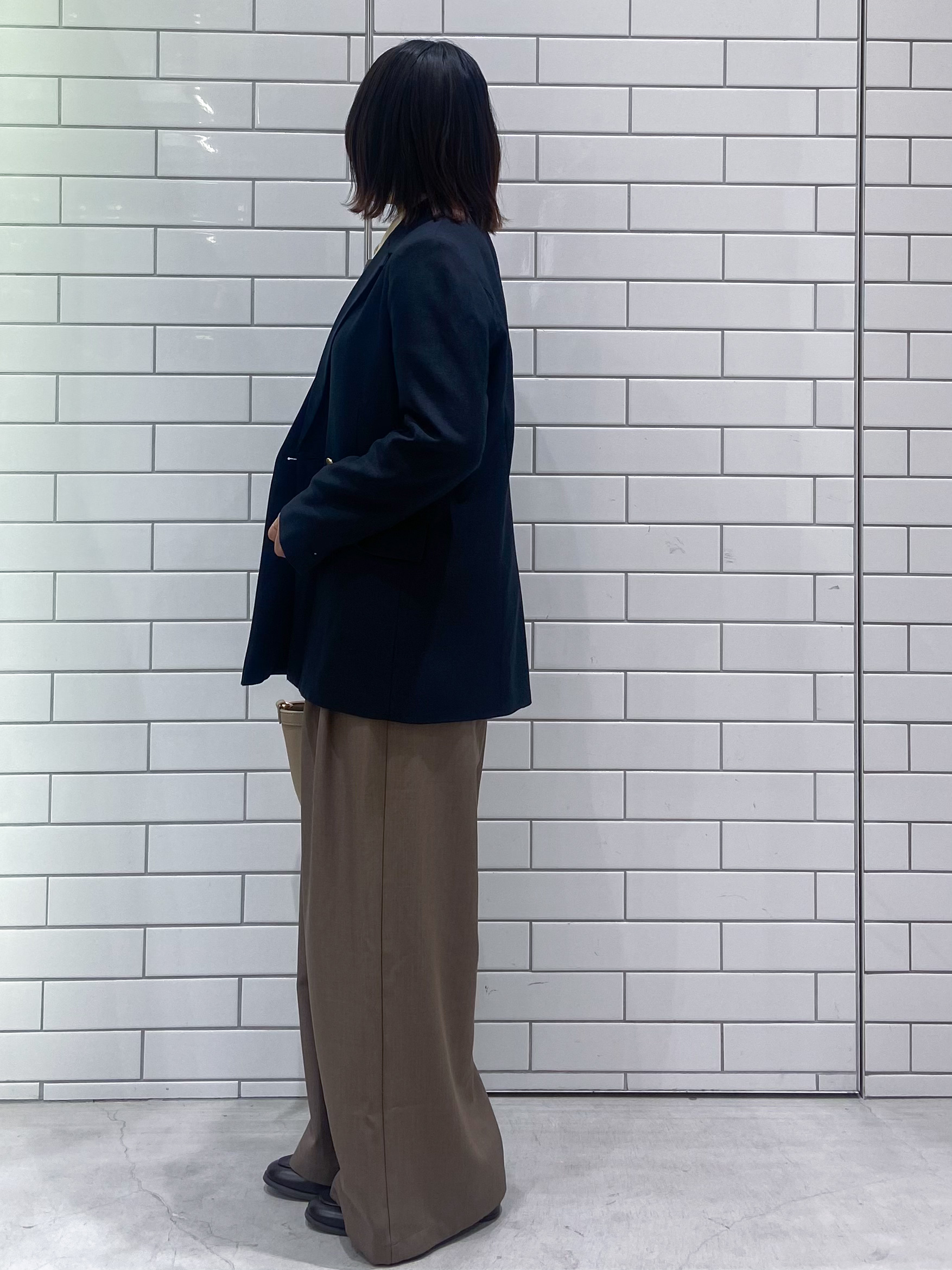 kimiさんの「OPAQUE.CLIP｜金ボタンダブルブレストテーラードジャケット／セットアップ対応【洗える】」を使ったコーディネート