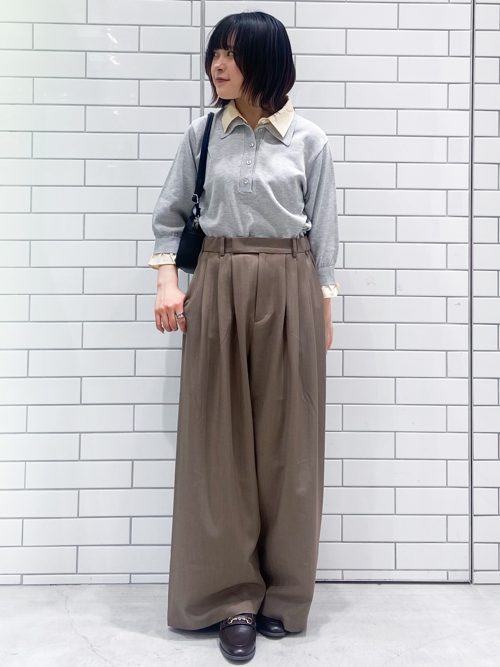 kimiさんの「OPAQUE.CLIP｜金ボタンダブルブレストテーラードジャケット／セットアップ対応【洗える】」を使ったコーディネート