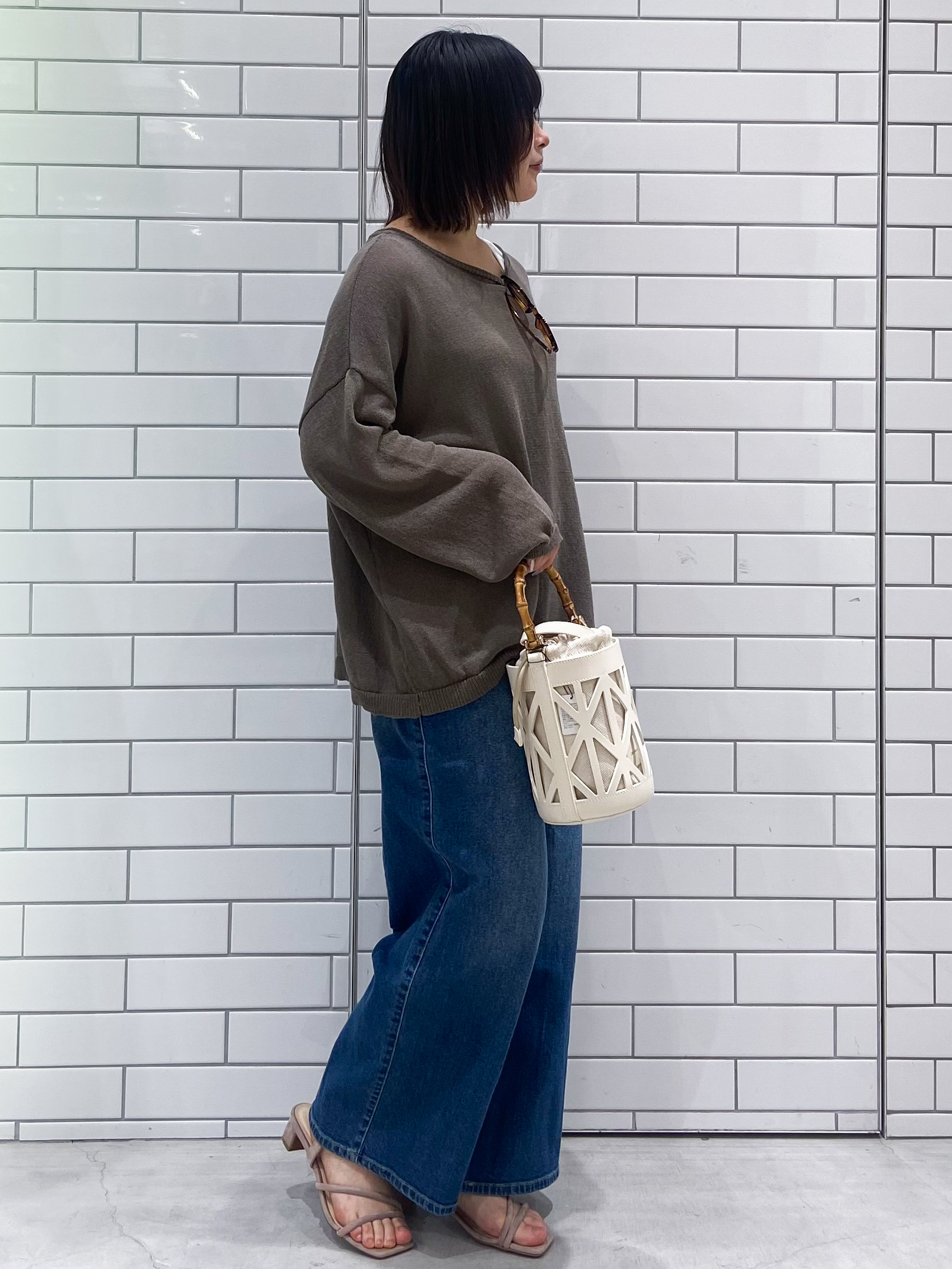 kimiさんの「OPAQUE.CLIP｜麻混リラクシーニット【洗濯機OK】」を使ったコーディネート