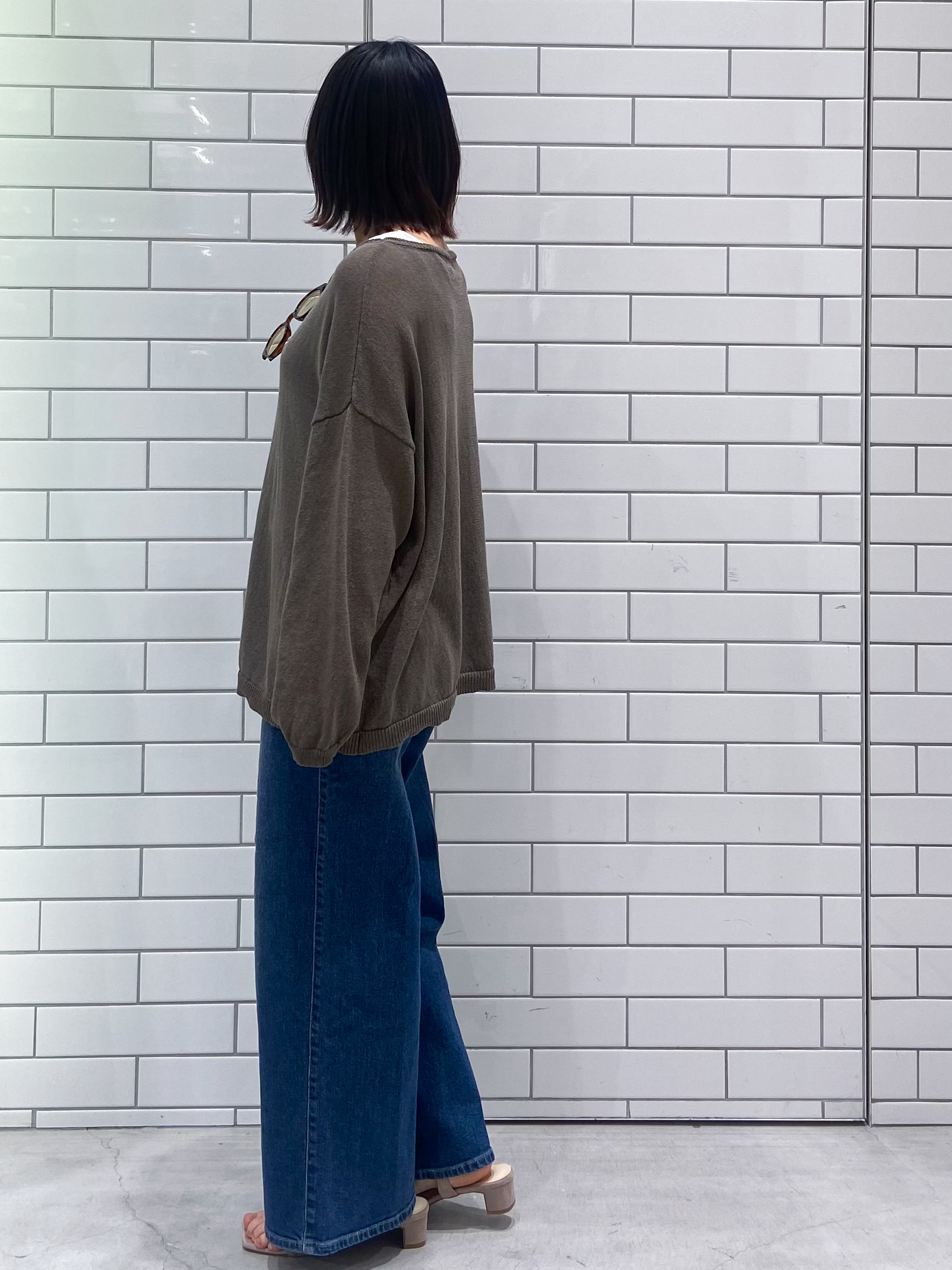 kimiさんの「OPAQUE.CLIP｜麻混リラクシーニット【洗濯機OK】」を使ったコーディネート