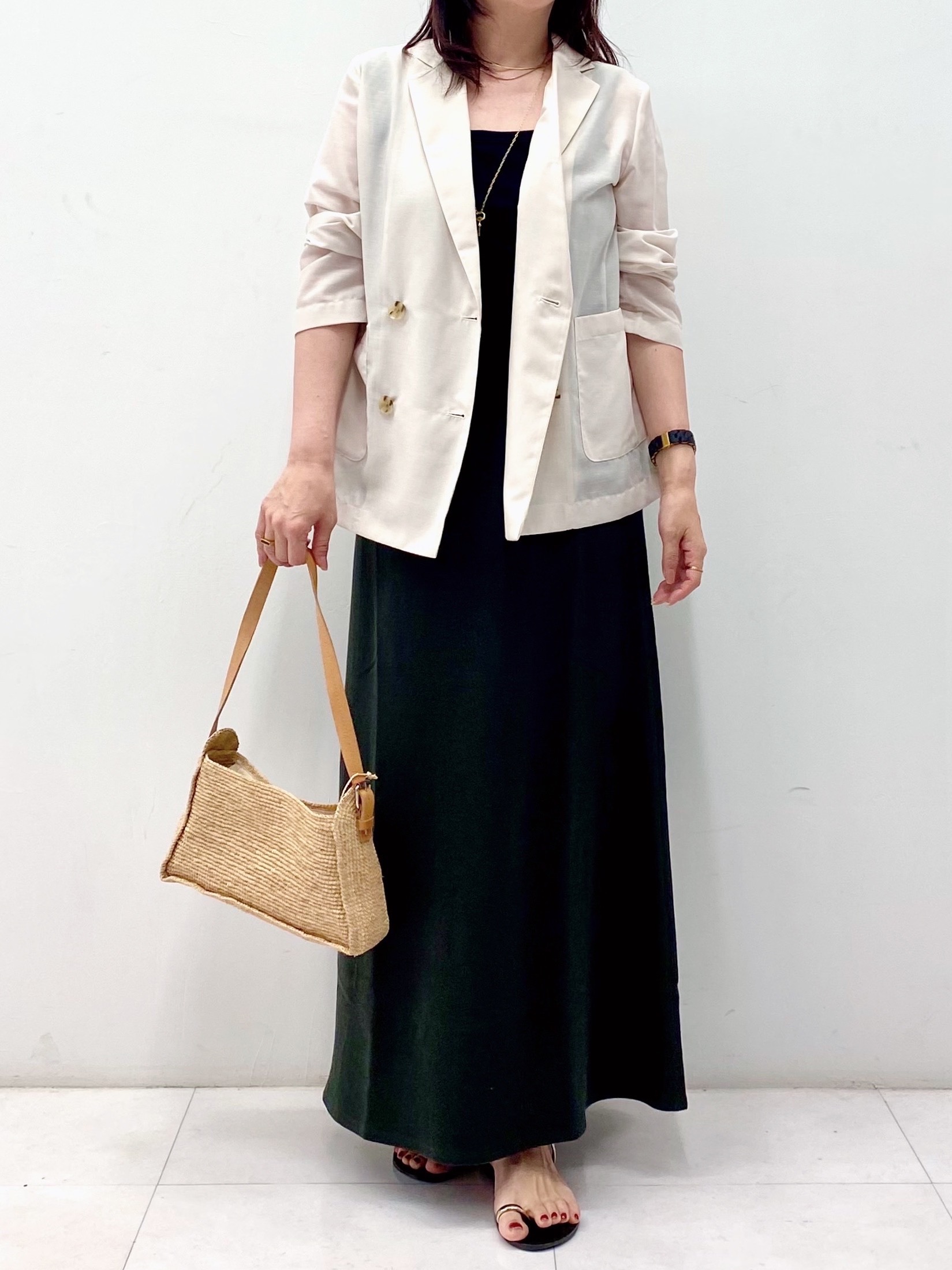 Sawaguchiさんの「DRESSTERIOR｜【接触冷感/防シワ機能/ウォッシャブル】クールタッチ リネンブレンドシアージャケット」を使ったコーディネート