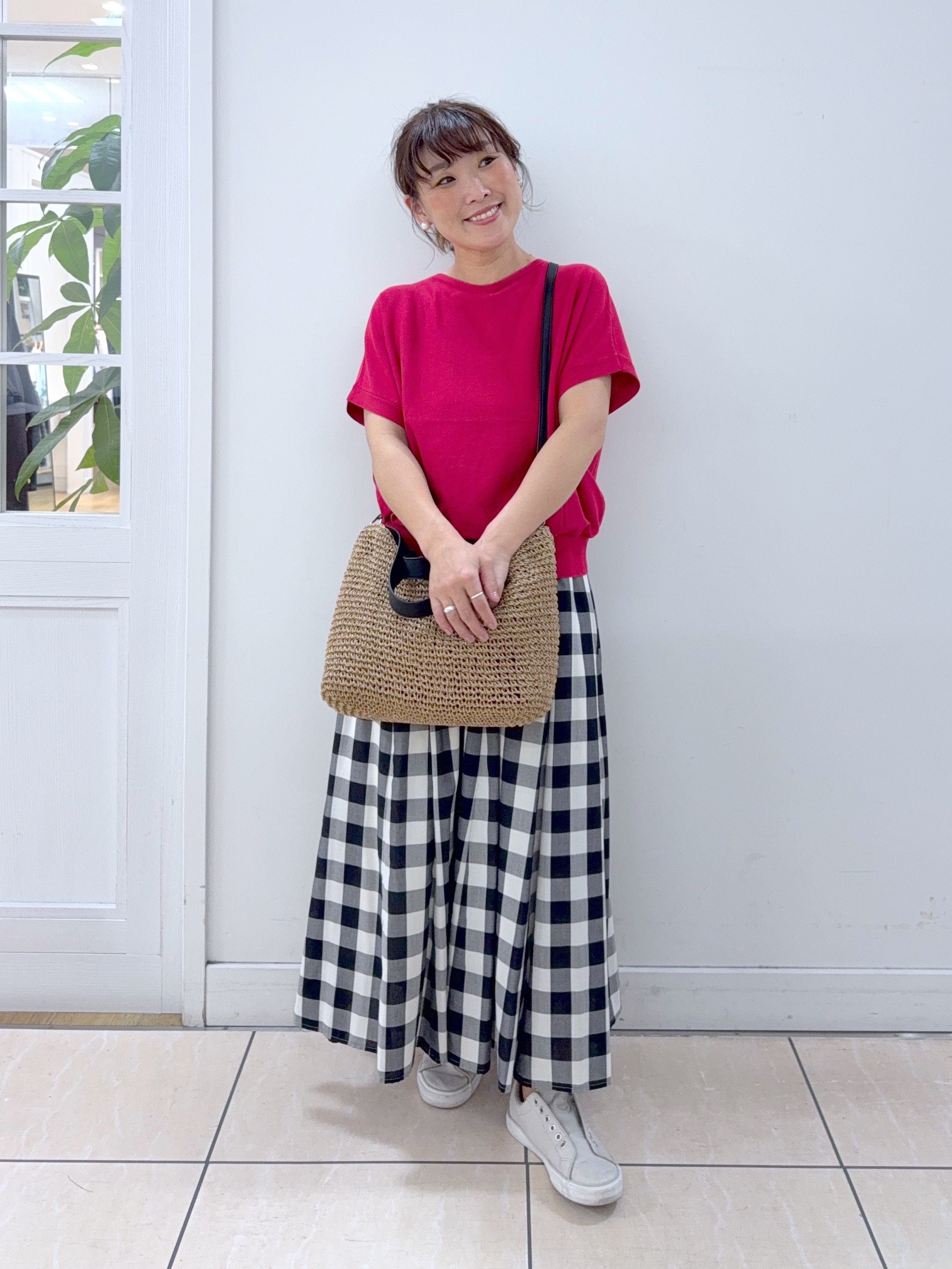Osawaさんの「Dessin｜【洗える】後ろボタンフレンチスリーブニット」を使ったコーディネート