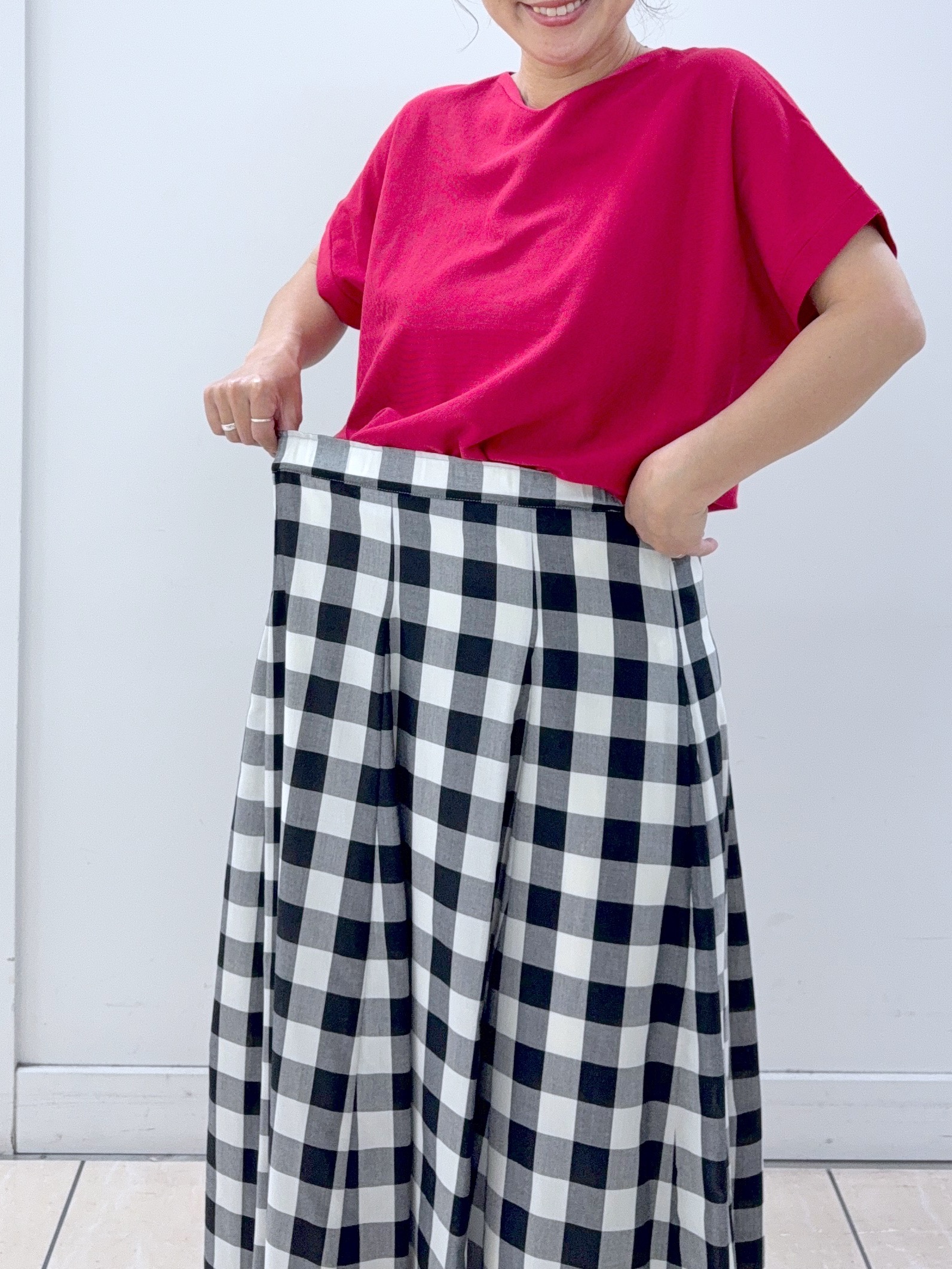 Osawaさんの「Dessin｜【洗える】後ろボタンフレンチスリーブニット」を使ったコーディネート