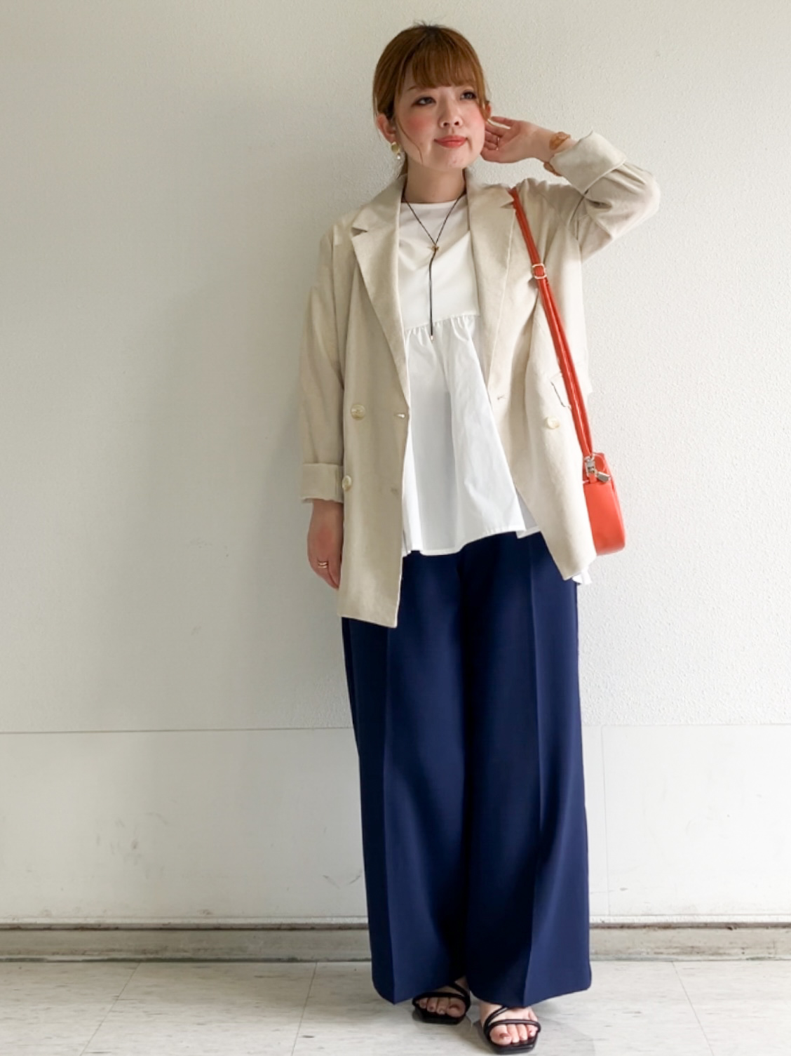 MIPPOさんの「index｜【UV／接触冷感】ダブルブレストジャケット《防シワ加工／洗える》」を使ったコーディネート