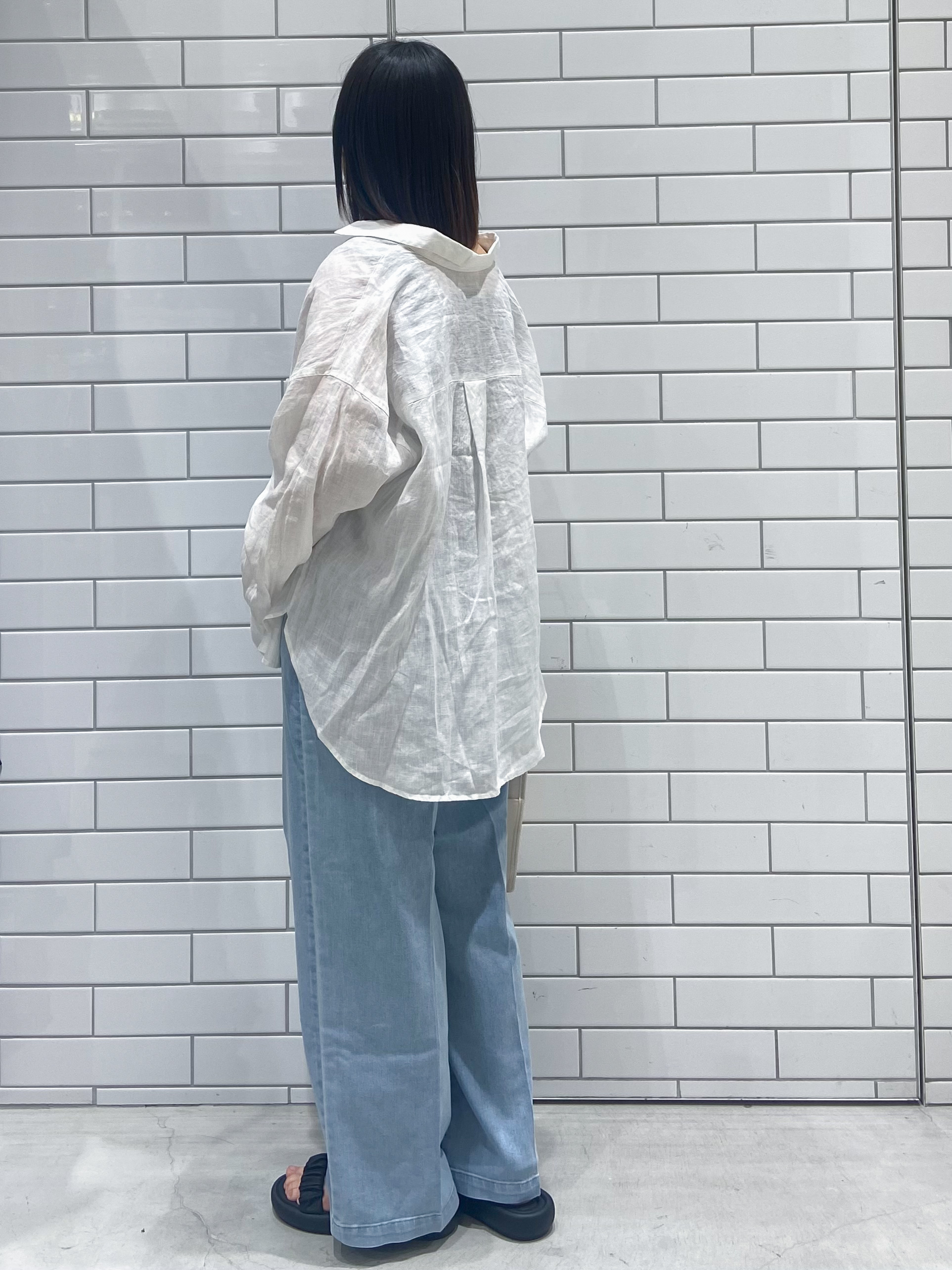 kimiさんの「OPAQUE.CLIP｜フレンチリネンシャツ／カシュクール【洗濯機OK】《5col》」を使ったコーディネート