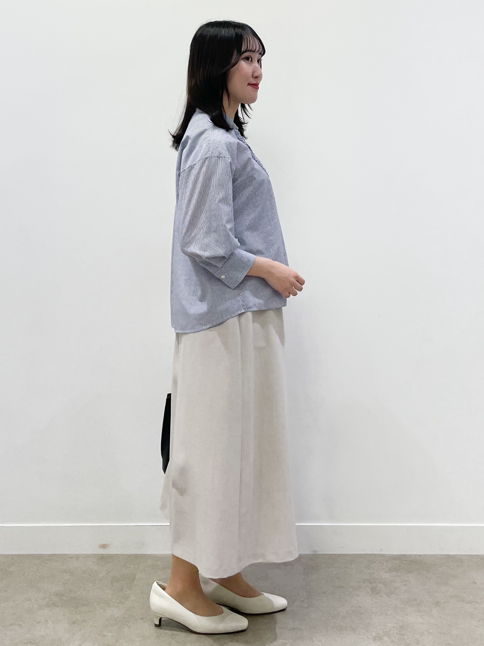 yukariさんの「Reflect｜【接触冷感】八分袖フロントフリルブラウス」を使ったコーディネート